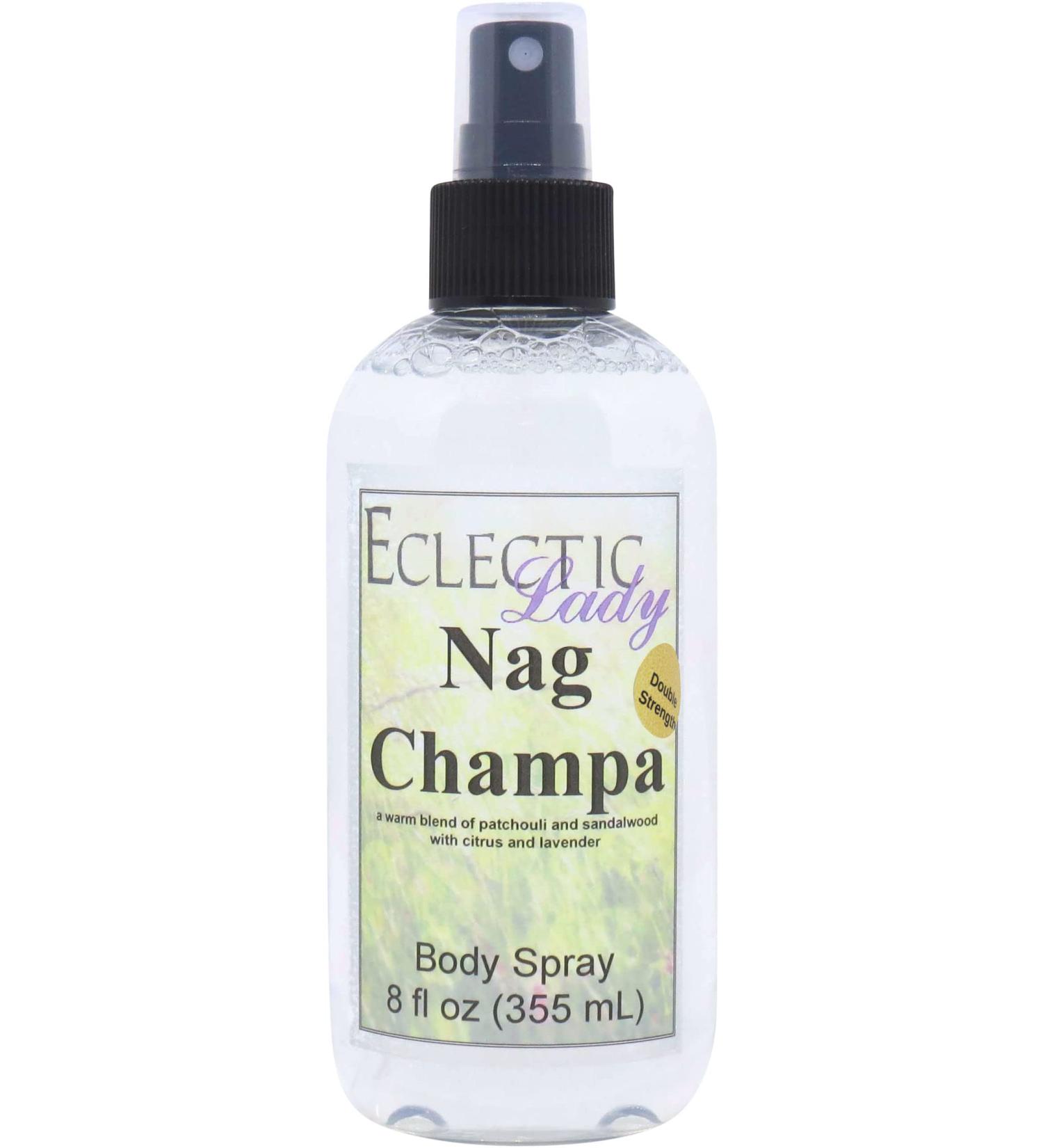 Nag Champa Body Spray (Double Strength) 8 ounces Body Mist for Women with Clean Light & Gentle Fragrance Long Lasting Perfume with Comforting Scent for Men & Women Cologne with Soft Subtle Aroma 8 Fluid Ounces (Double Strength) - Buy Online on GoSupps.com