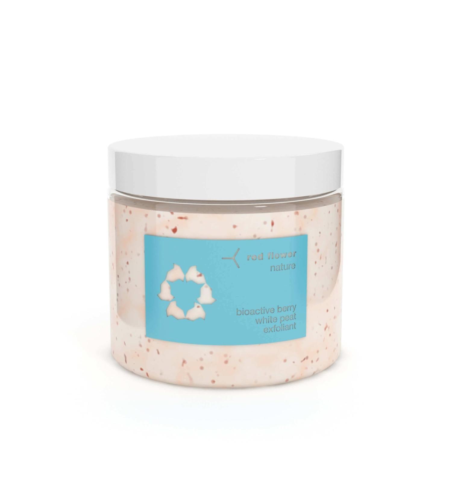 Red Flower Bioactive Berry White Peat Exfoliant | Arctic White Peat Organic Sea Salt & Berry Seed | Gently Detoxifies Smooths & Hydrates | Natural Exfoliator for Radiant Skin | 14.5 oz - Buy Online on GoSupps.com