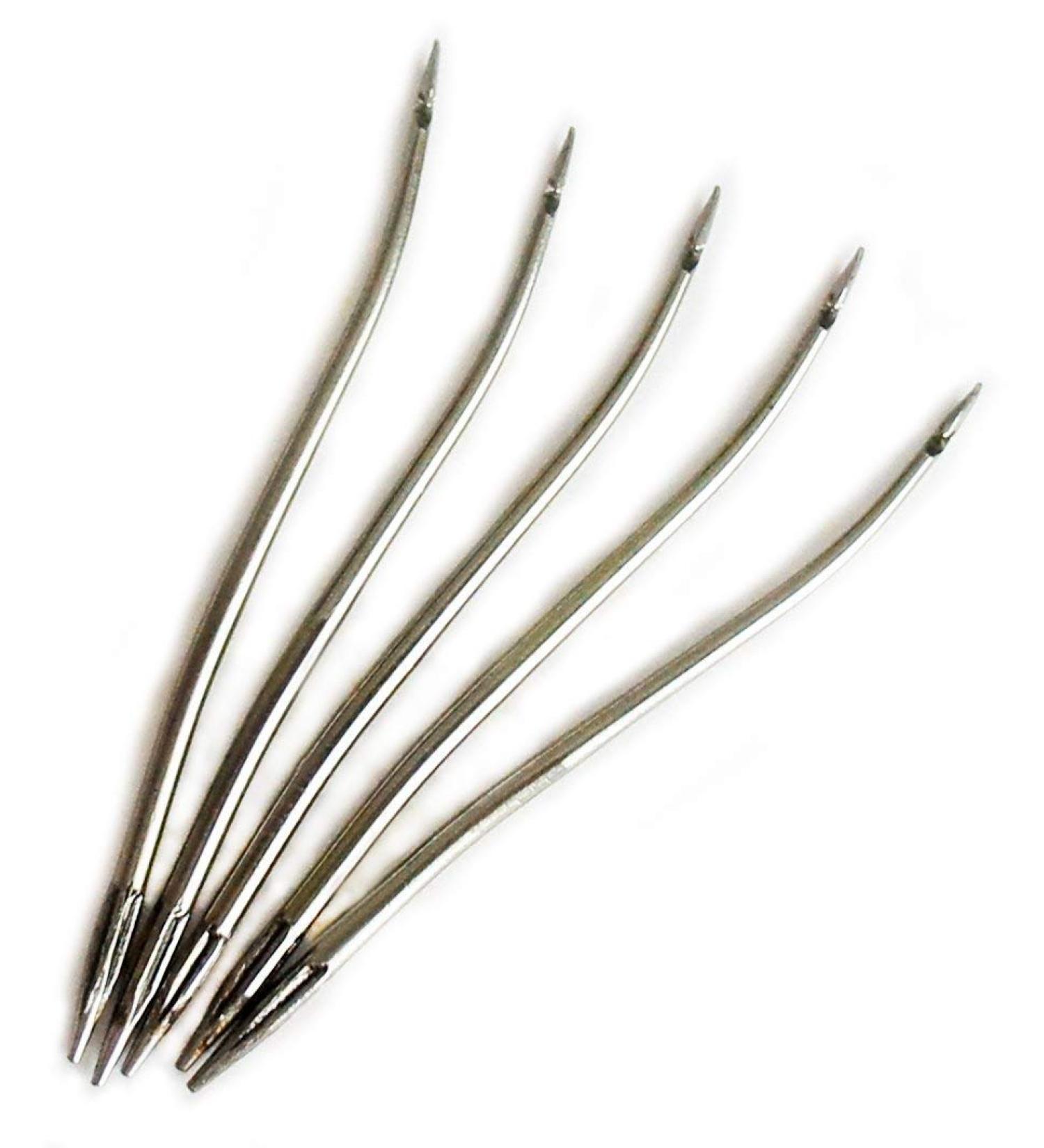 Pack of 5 Curved Needles for Professional Shoe Leather, Canvas, Tent, Awning, Sails Repair - 8cm - Buy Online on GoSupps.com