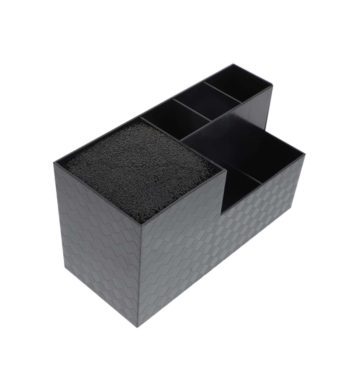 Fomiyes Hairdressing Tools Storage - Scissor Holder & Desktop Organizer for Stylists | Combs & Shear Holder | 19x10.5x8.5cm Black - Buy Online on GoSupps.com
