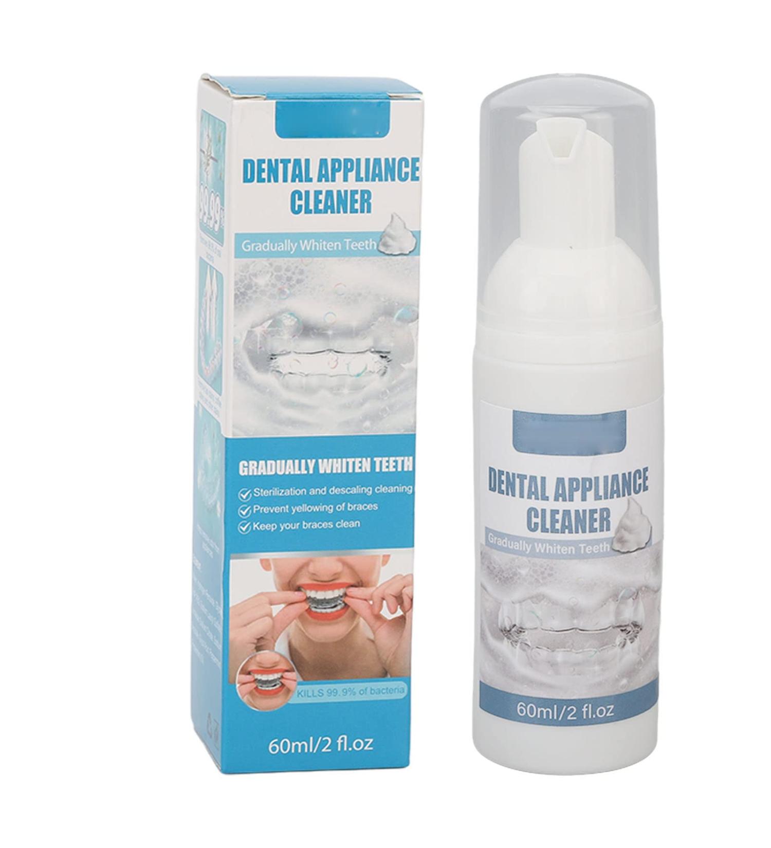  LIZEALUCKY Pack of 2 x 60ml Dental Cleansers - Long-lasting fragrance - Odor elimination - Serum for removing false teeth - Can effectively remove - Buy Online on GoSupps.com