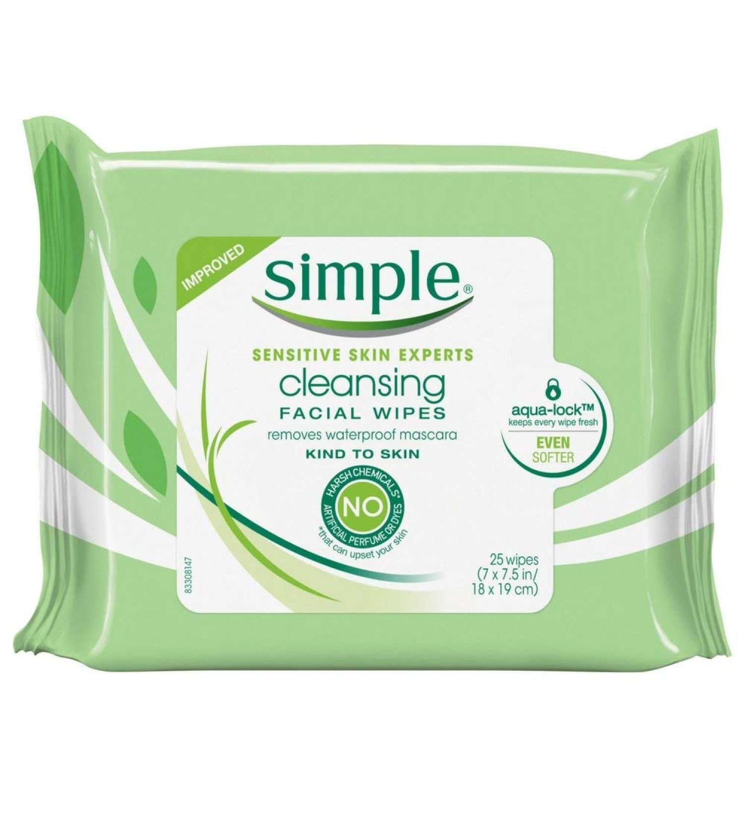 Simple Clean Face Wipes Size 25ct Simple Clean Face Wipes 25ct