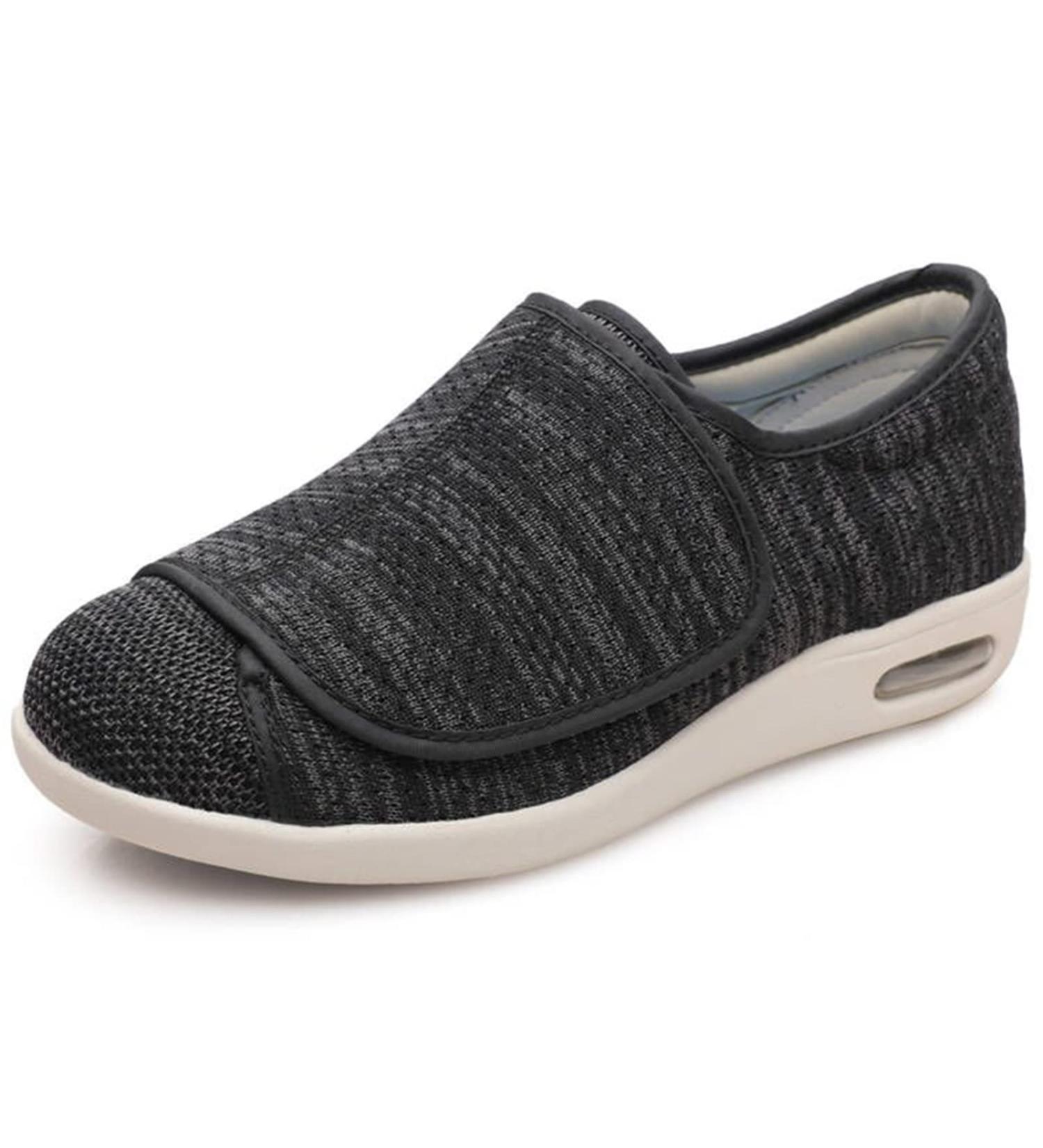 Oldms Women's Extra Wide Width Shoes | Adjustable Closure | Cushioned Insoles | Swollen Ankles Relief | Diabetic & Arthritis Support | Size 8 Grey - Buy Online on GoSupps.com