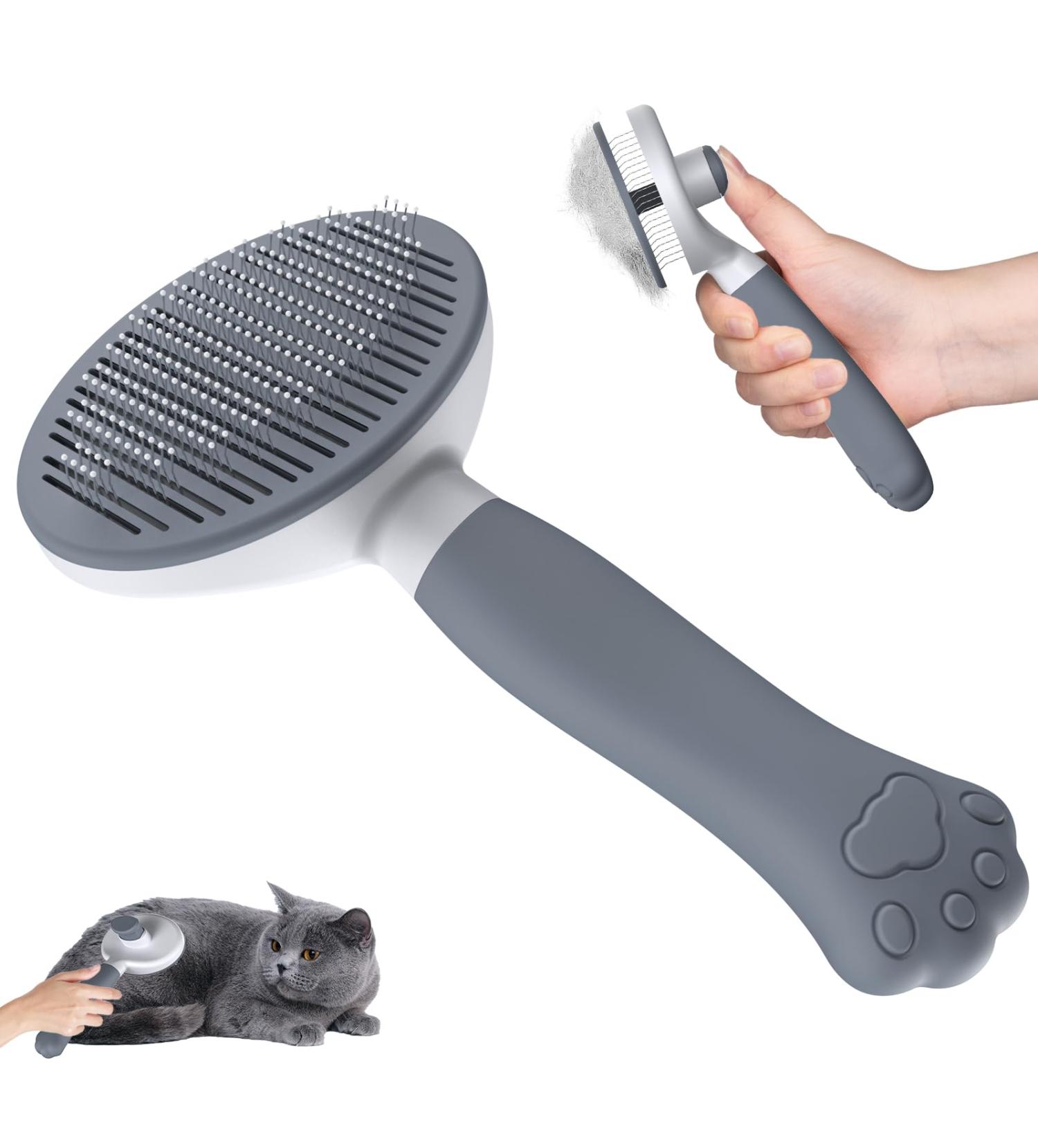 ZIMCATE Catriations Ergonomic Cleaning Brush for Short & Long-Haired Pets | Patented Design for Easy Cleaning & Underwool Care - Buy Online on GoSupps.com