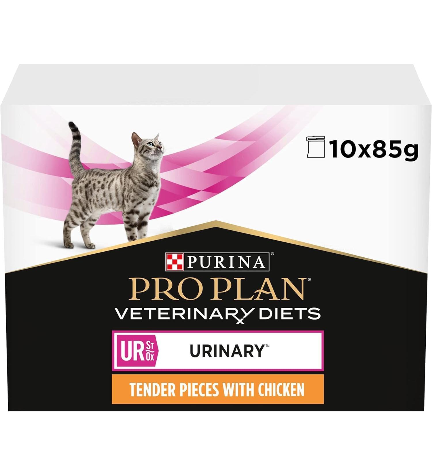 PRO PLAN VETERINARY DIETS UR Urinary Wet Cat Food Chicken 10x85g Chicken 212.5 g (Pack of 4) - Buy Online on GoSupps.com