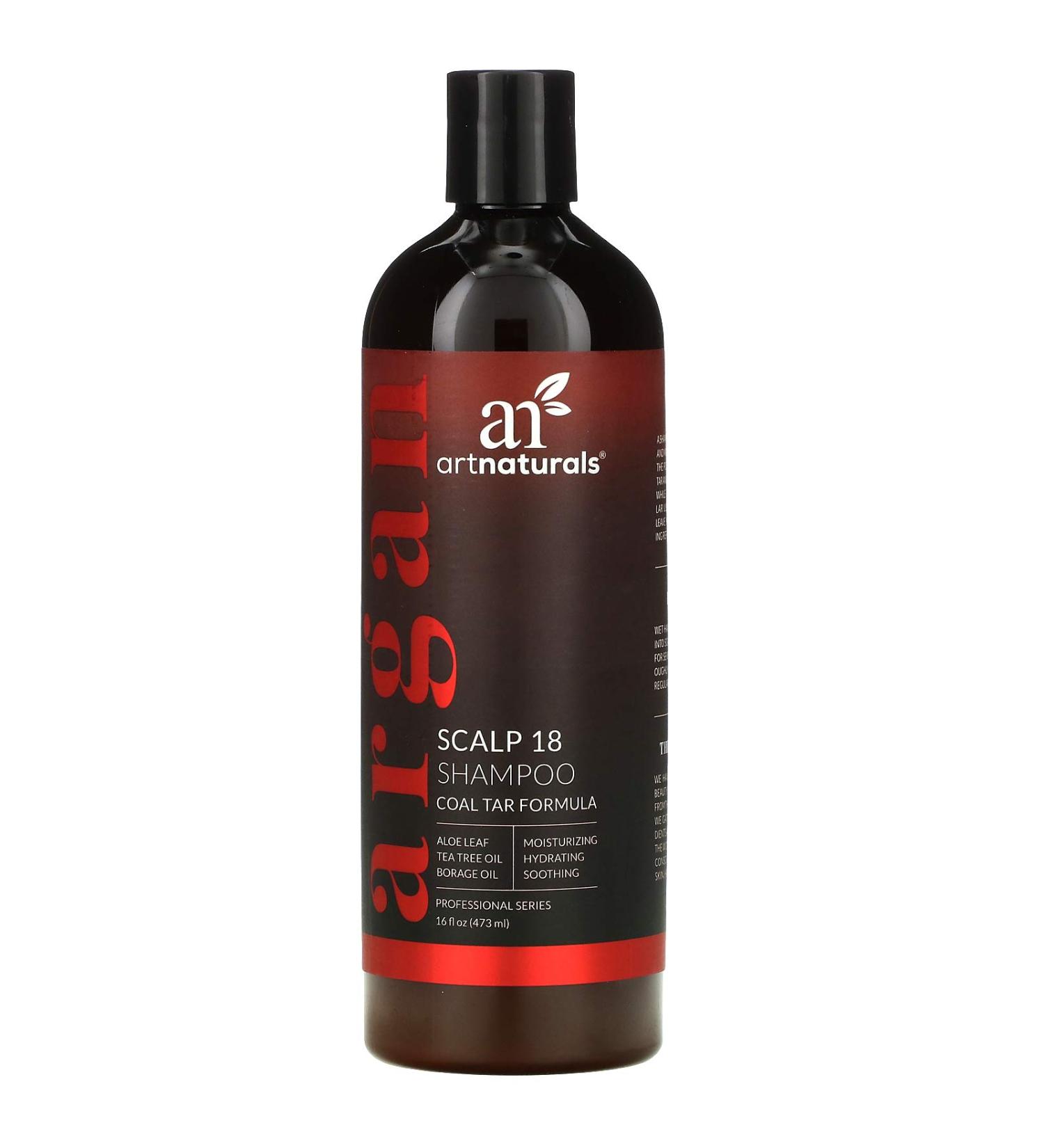 Artnaturals Scalp 18 Shampoo with Coal Tar Formula - 16 fl oz (473 ml) for Dandruff Relief - Buy Online on GoSupps.com