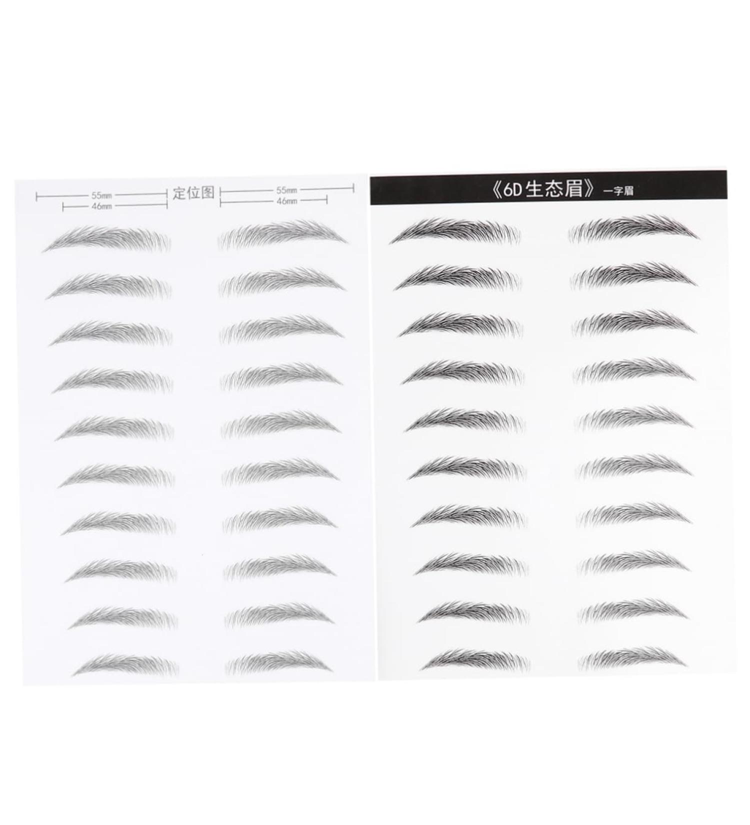 IWOWHERO 2 Pairs Simulation Eyebrow Hair-like Simulation Waterproof Long Lasting Eyebrow Makeup Tools Black - Buy Online on GoSupps.com