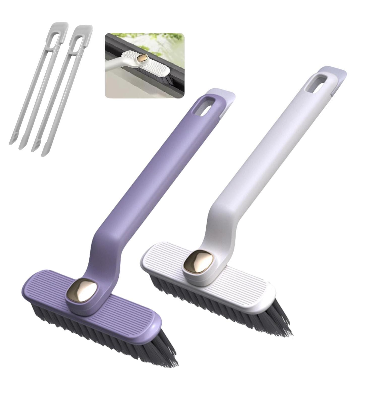 2Pcs 360 Rotatable Cleaning Brush 3 in 1 Crevice Cleaning Brush Hard Bristle Brushes with Tweezer for Small Spaces Cleaning Gap Brush Suitable for Kitchen Sink Windows Groove Tiles Bathroom - Buy Online on GoSupps.com
