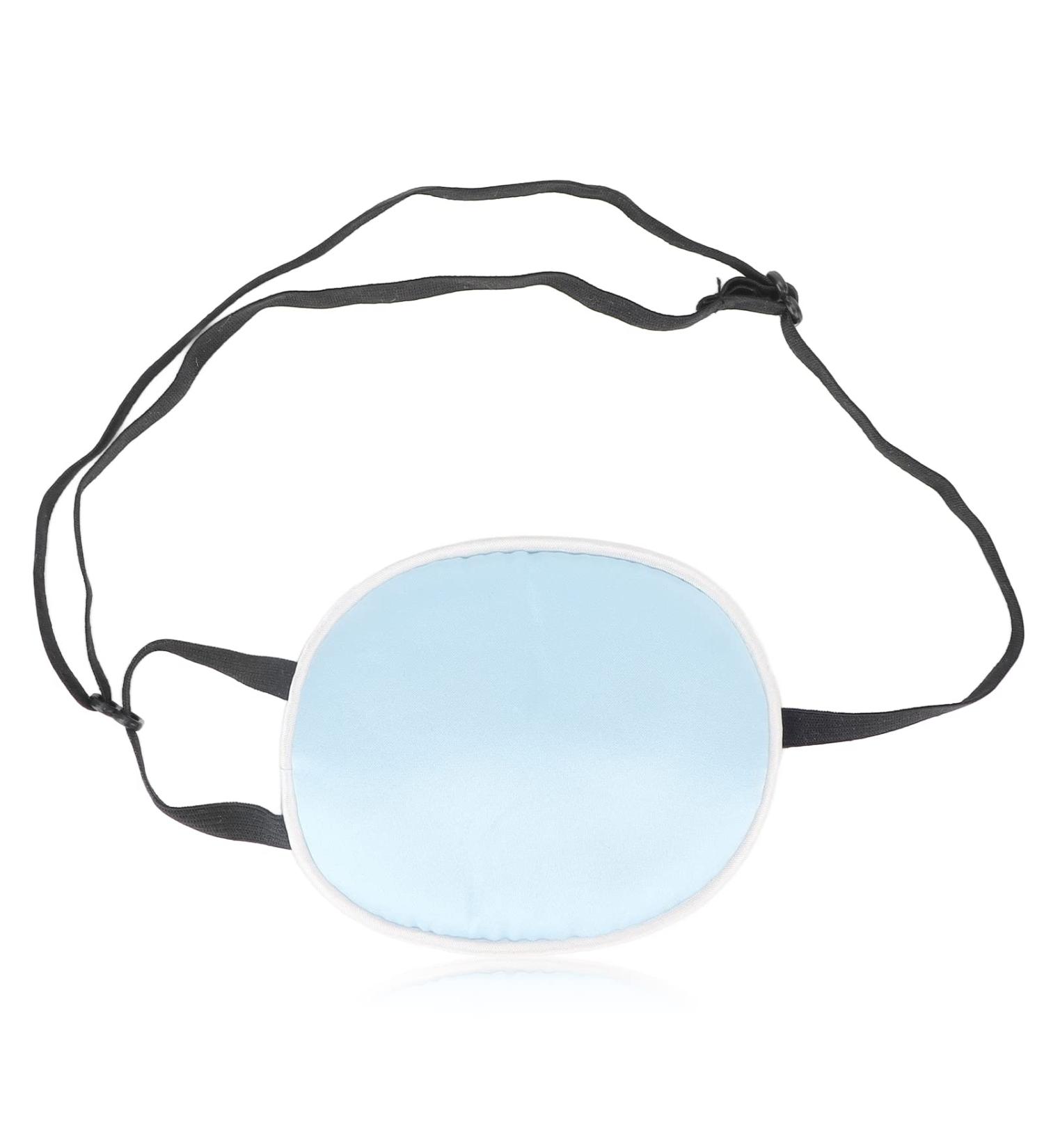 3 Pieces Amblyopia Eye Patch Silk Cotton Elastic Strap Full Cover Light Blocking Strabismus Eye Pad Adult Adjustable Single Eye Patch with Elastic Strap(Blue) - Buy Online on GoSupps.com