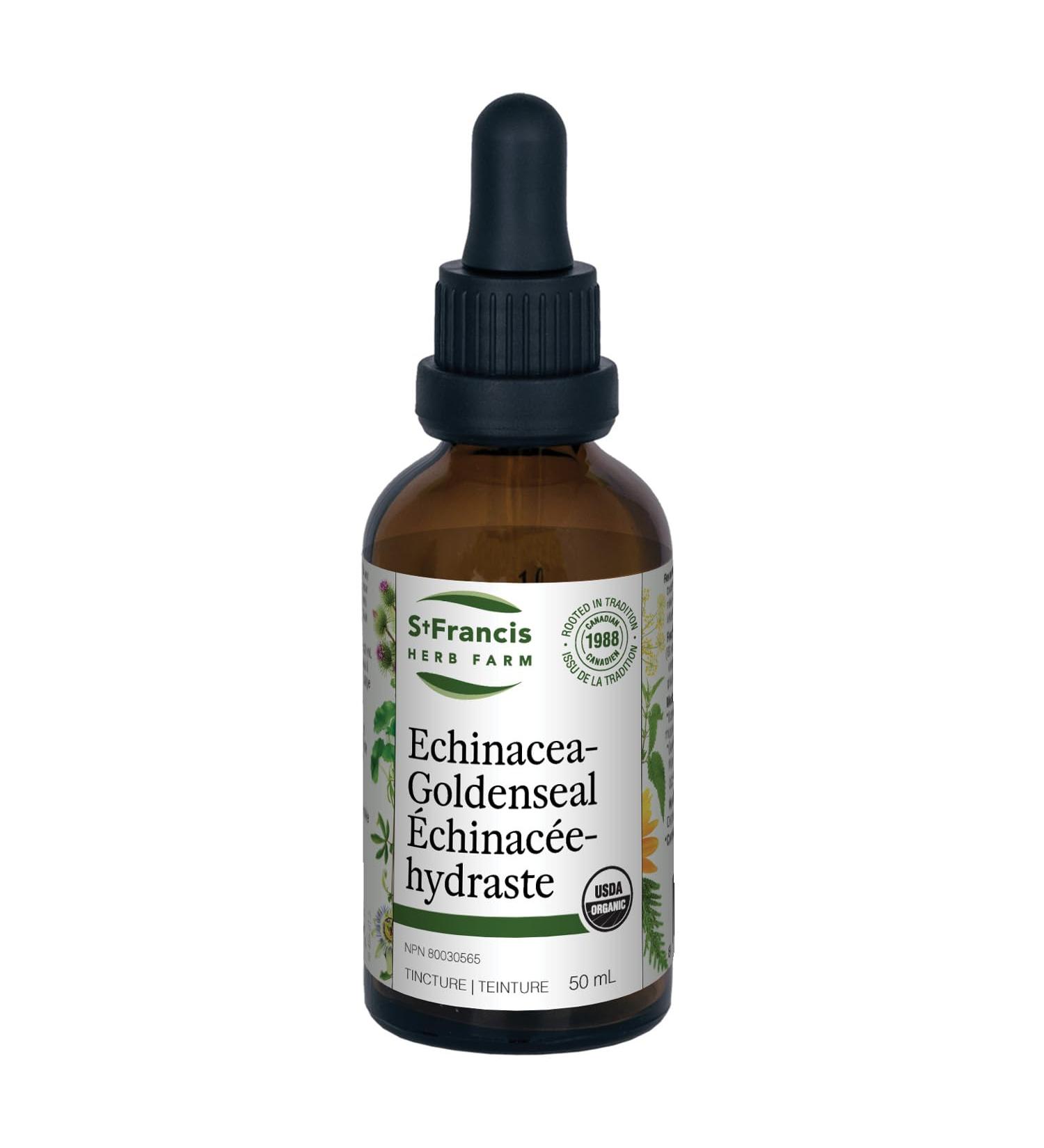 St. Francis Herb Farm - Echinacea Goldenseal (Echinacea angustifolia & Hydrastis Canadensis) Herbal Extract Tincture - Echinacea angustifolia is traditionally used in Herbal Medicine to help relieve the symptoms of cold cough and sore throats (50ml) 50 co - Buy Online on GoSupps.com