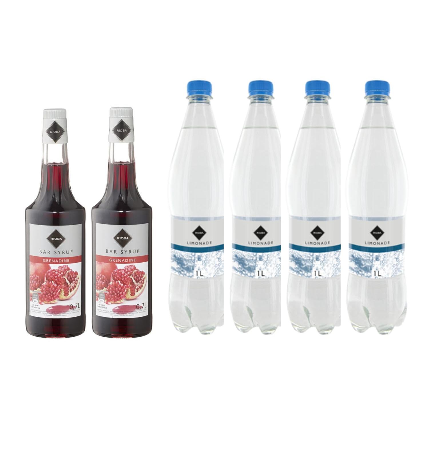  Wine And More Set of 4 Gilbert & Lemonade Syrups: Gilbert Pomegranate Syrup (2 x 1 L) - Gilbert Lemonade (4 x 1 L) - Buy Online on GoSupps.com