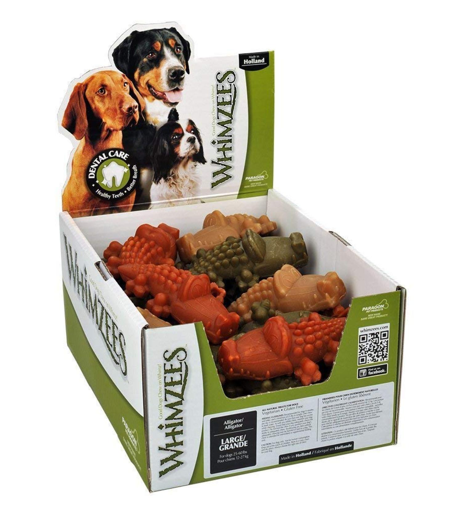 Whimzees Alligator Dental Treat for Medium Dogs 25 CT