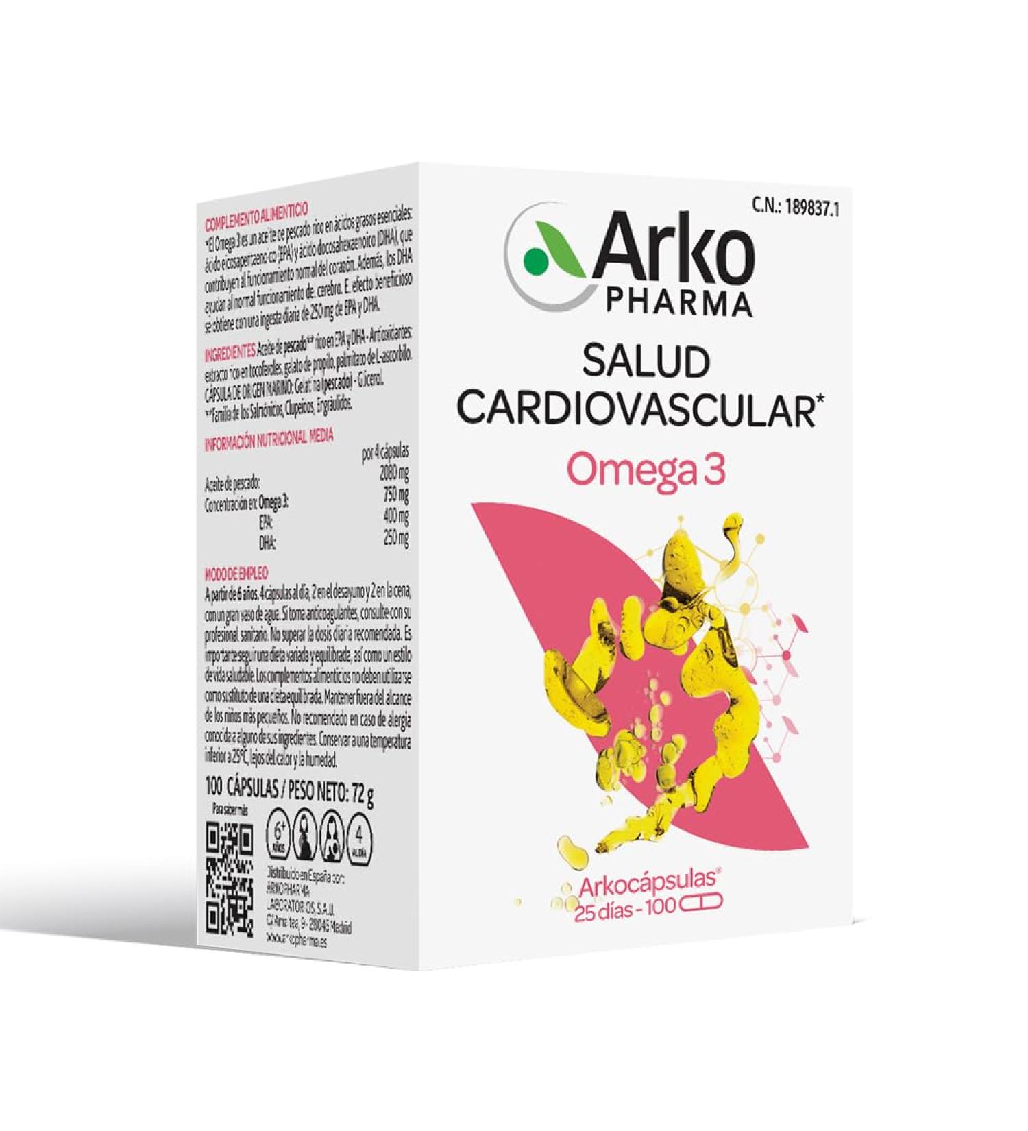 ARKO Arkocaps visolie Omega3 100 Cap 200 g - Buy Online on GoSupps.com