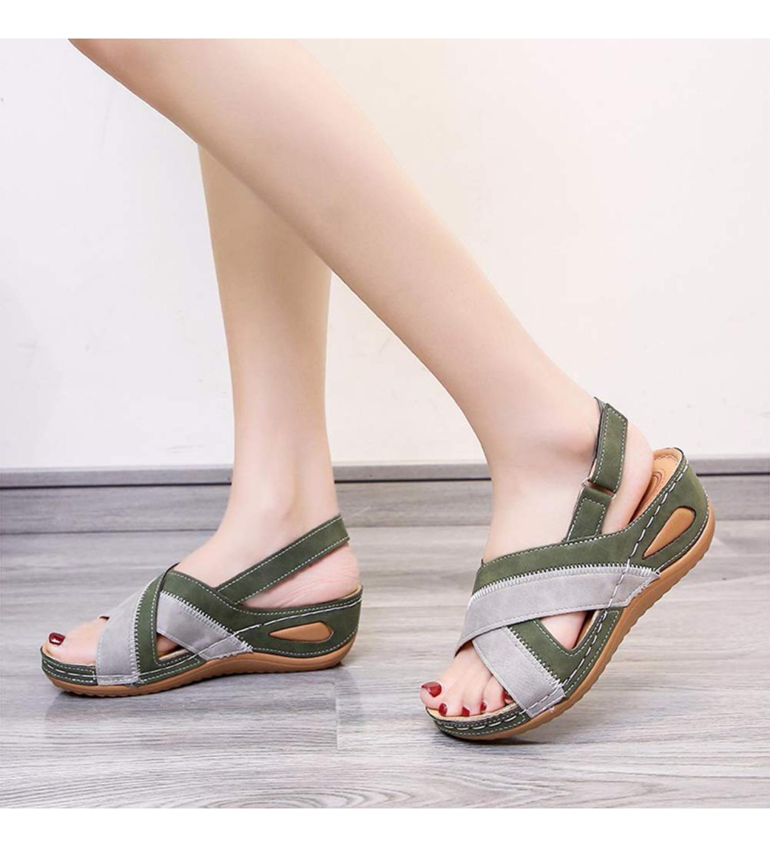 Shop Creev Open Women s Sandals - High-Quality Orthopedic Summer Flip-Flops Breathable Synthetic Leather Non-Slip Platform Shoes (EU Sizes 37-39) | International Shipping - Buy Online on GoSupps.com