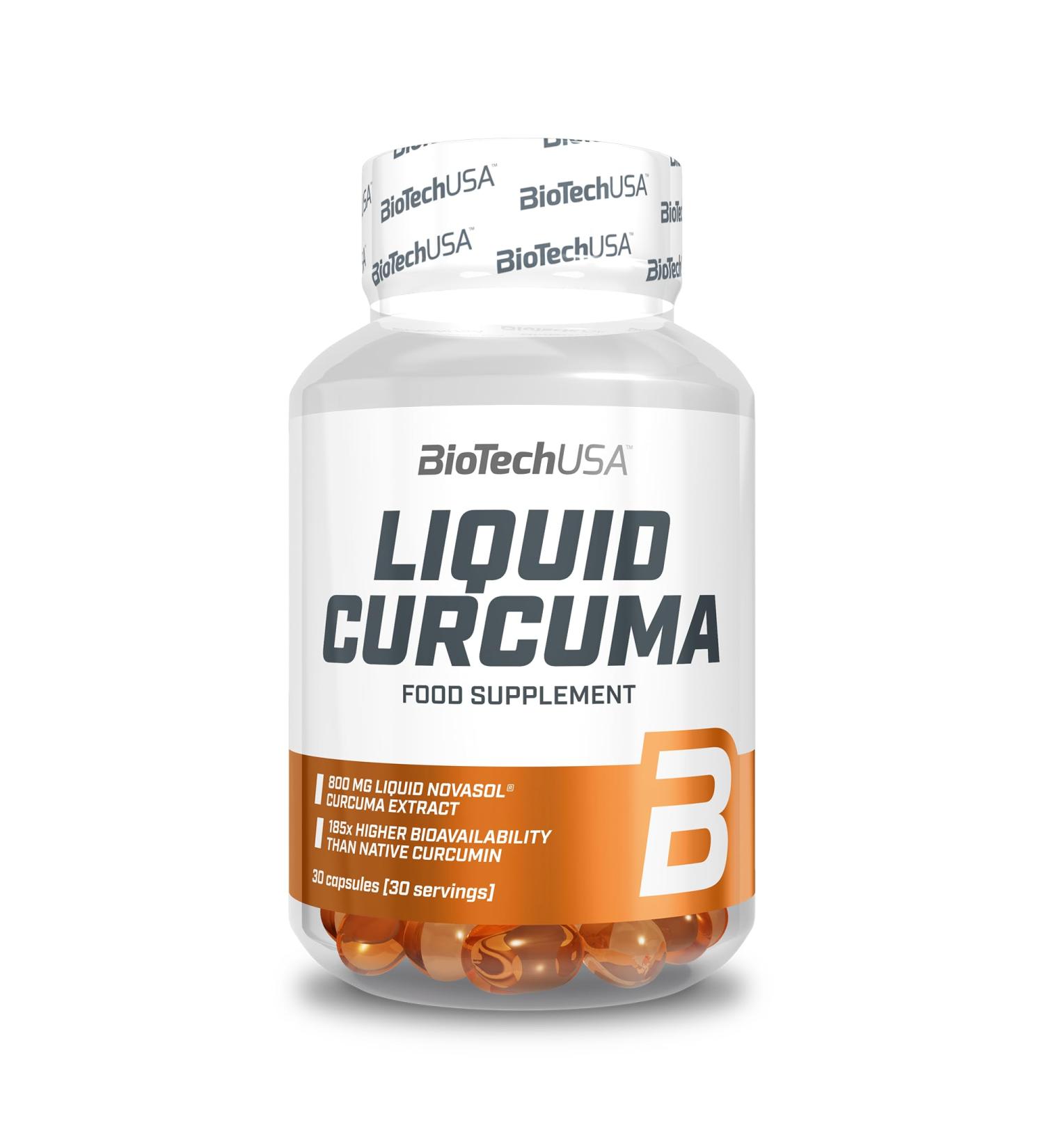 BioTechUSA Liquid Curcuma Food Supplement Capsules - 30 Capsules - Buy Online on GoSupps.com