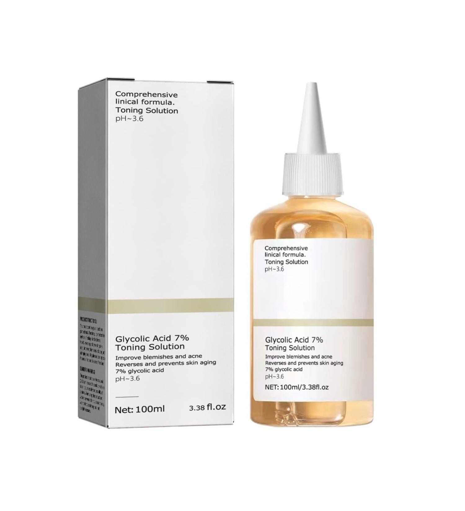 100ML Glycolic Acid 7% Toning Resurfacing Solution - Exfoliating Toner for Brighter Skin - Buy Online on GoSupps.com