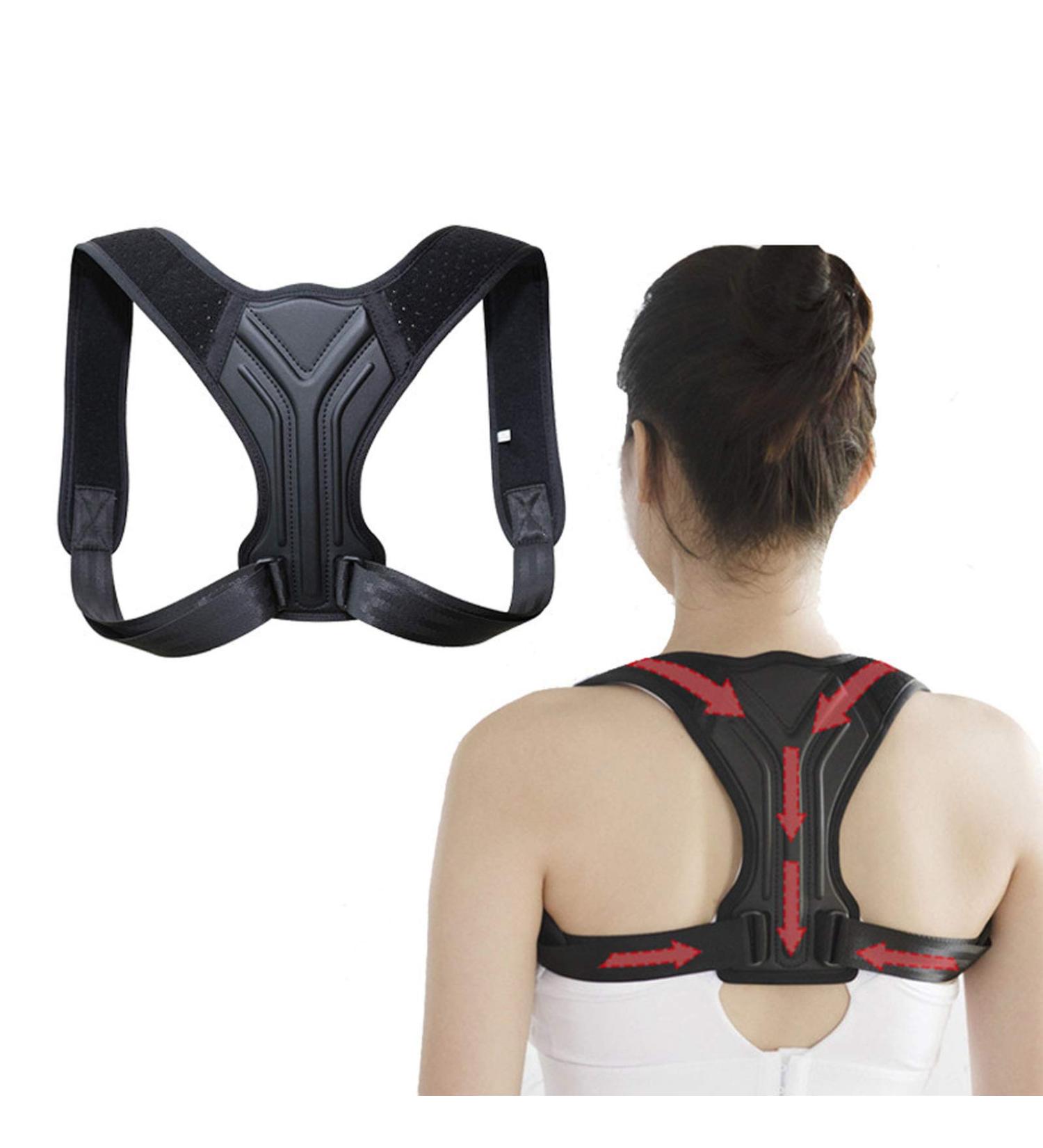 Back Brace Posture Corrector for Men & Women - Adjustable Clavicle Support Neck & Shoulder Pain Relief - Comfortable & Invisible Back Straightener - Buy Online on GoSupps.com