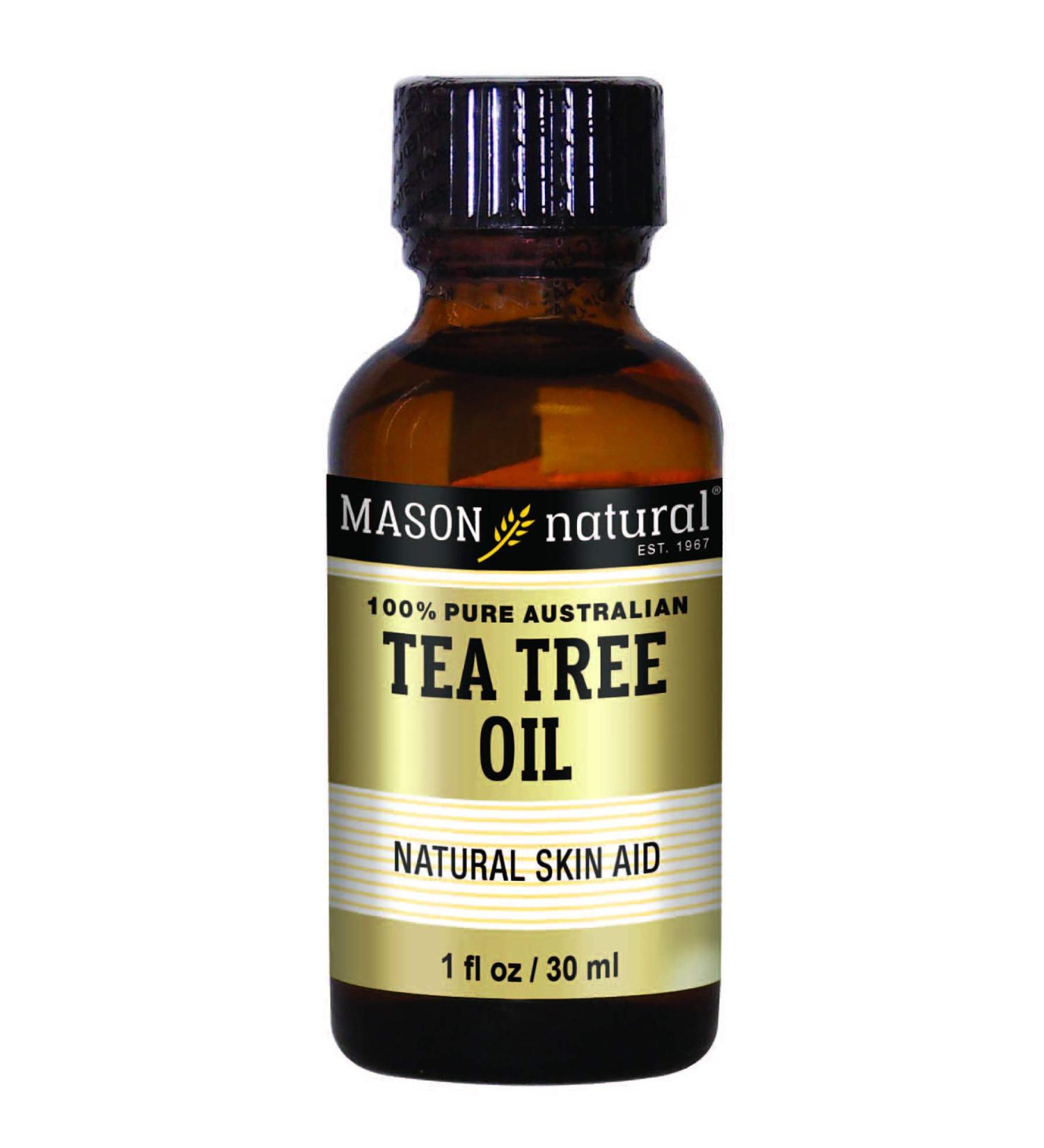 Mason Natural Tea Tree Oil - 100% Pure Australian Essential Oil for Hair, Skin, and Nails - 1 OZ - Buy Online on GoSupps.com