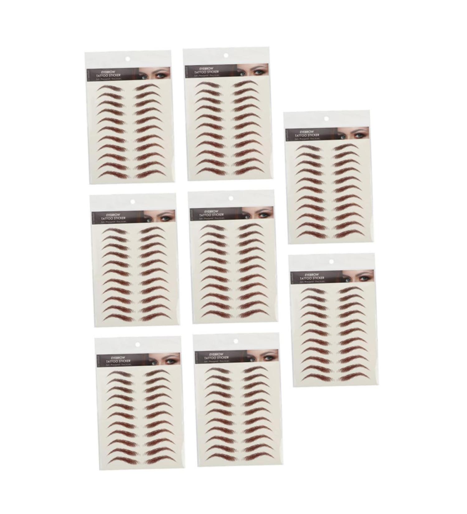 FOYTOKI 9 Sheets Waterproof Eyebrow Stickers Eyebrow Tool Makeup Gadgets Temporary Brow Tattoos Hair 6d - Buy Online on GoSupps.com