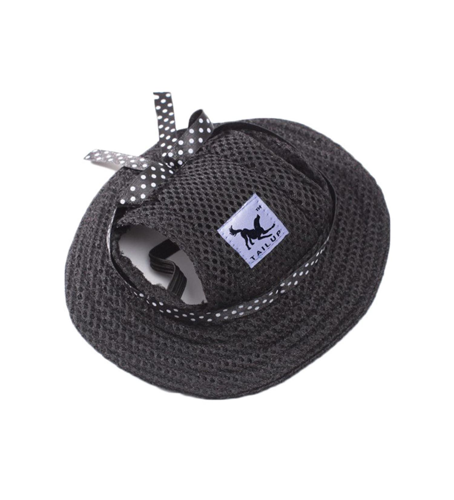 Adjustable Dog Sonnen Hat | Baseball Cap with Ear Holes | Sun Protection for Small Dogs & Cats | Summer Outdoor Sports | Solar Hood L Black - Buy Online on GoSupps.com