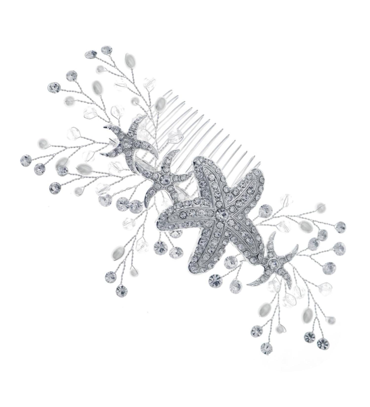 Ipetboom Starfish Hair Comb Hair Comb Bridal Hair Comb Bridal Hair Accessories Bridal Headpieces for Wedding Decorative Hair Combs Hair Comb Accessory Hair Side Combs Wedding Hair Comb - Buy Online on GoSupps.com