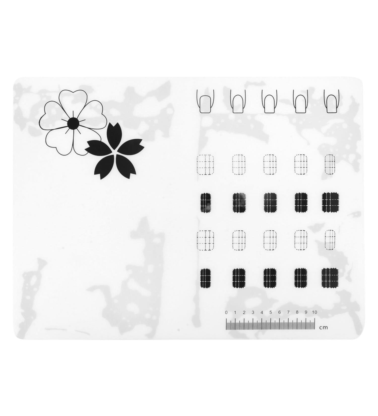 Beaupretty Nail Silicone Mat Nail Practice Pad Acrylic Nail Training Mat Nail Practice Template Manicure Practice Mat - Buy Online on GoSupps.com