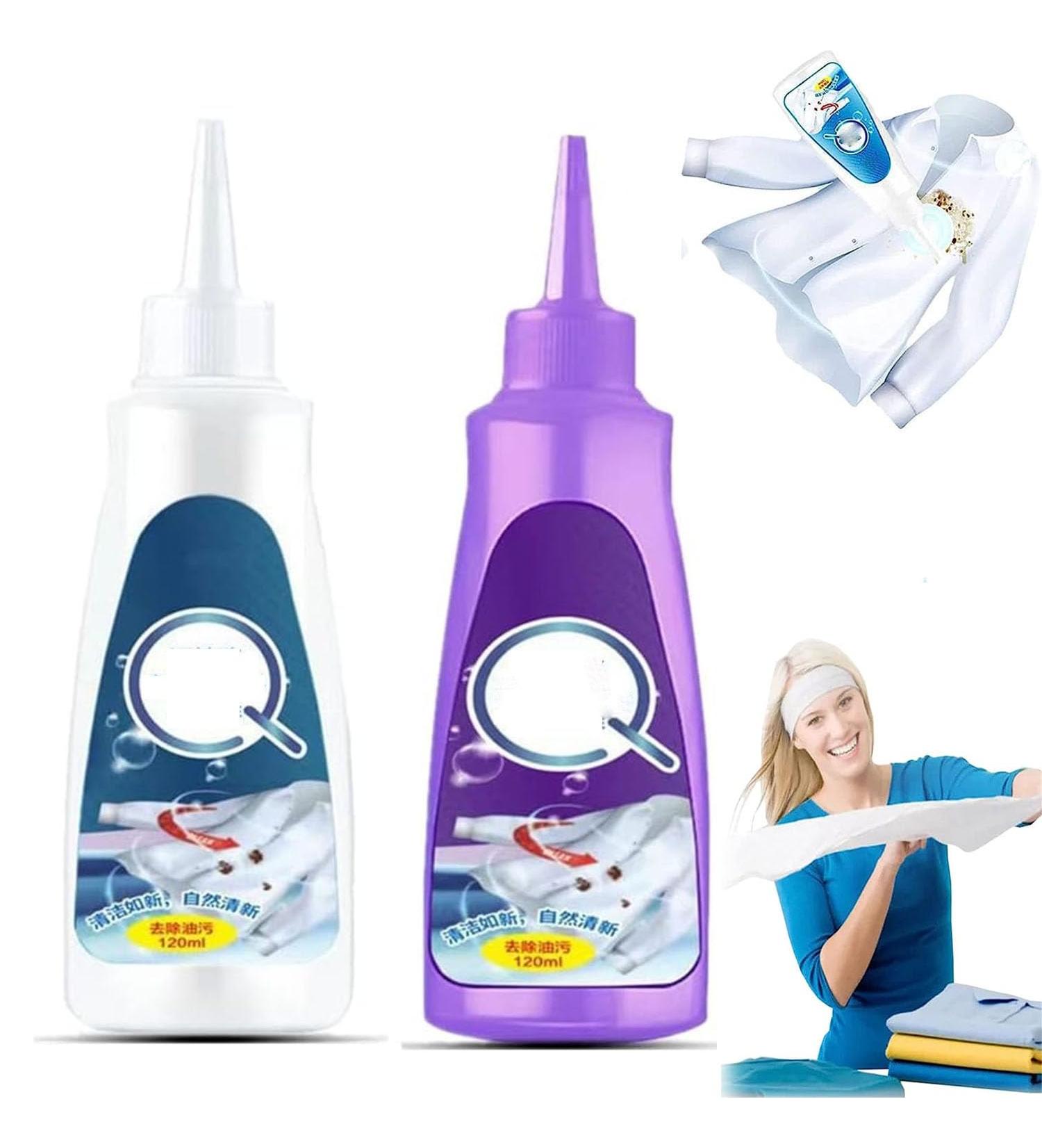 Active Enzyme Clothing Stain Remover Active Enzyme Laundry Stain Remover Active Enzyme Clothing Stain Removal Agent Active Enzymatic Laundry Cleaning Removes Dirt for Clothes (Purple+White) - Buy Online on GoSupps.com