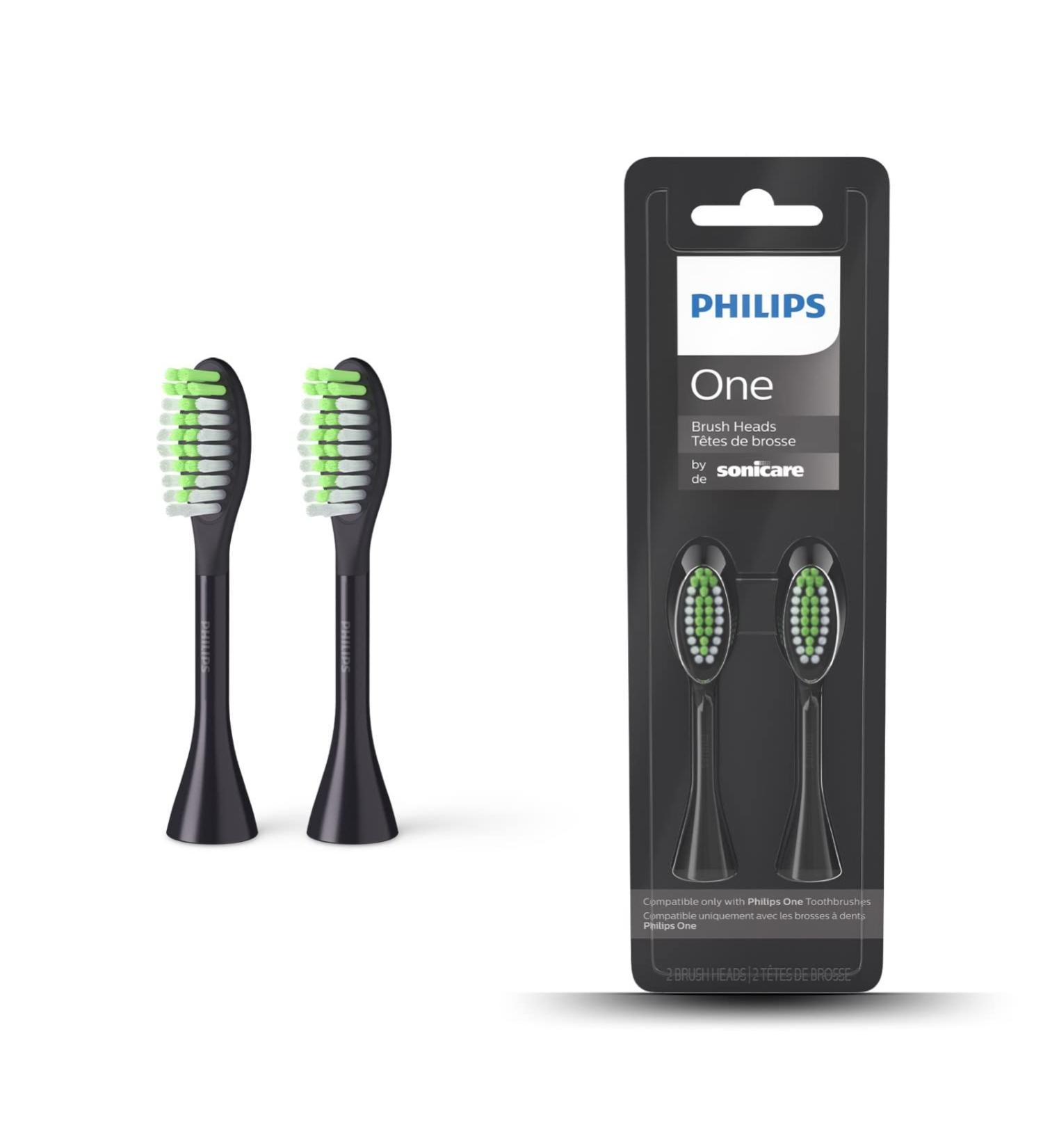 Buy Philips One Brush Heads for Electric Toothbrush - Pack of 2 (BH1022/06) - Shadow Black - International Shipping - Buy Online on GoSupps.com