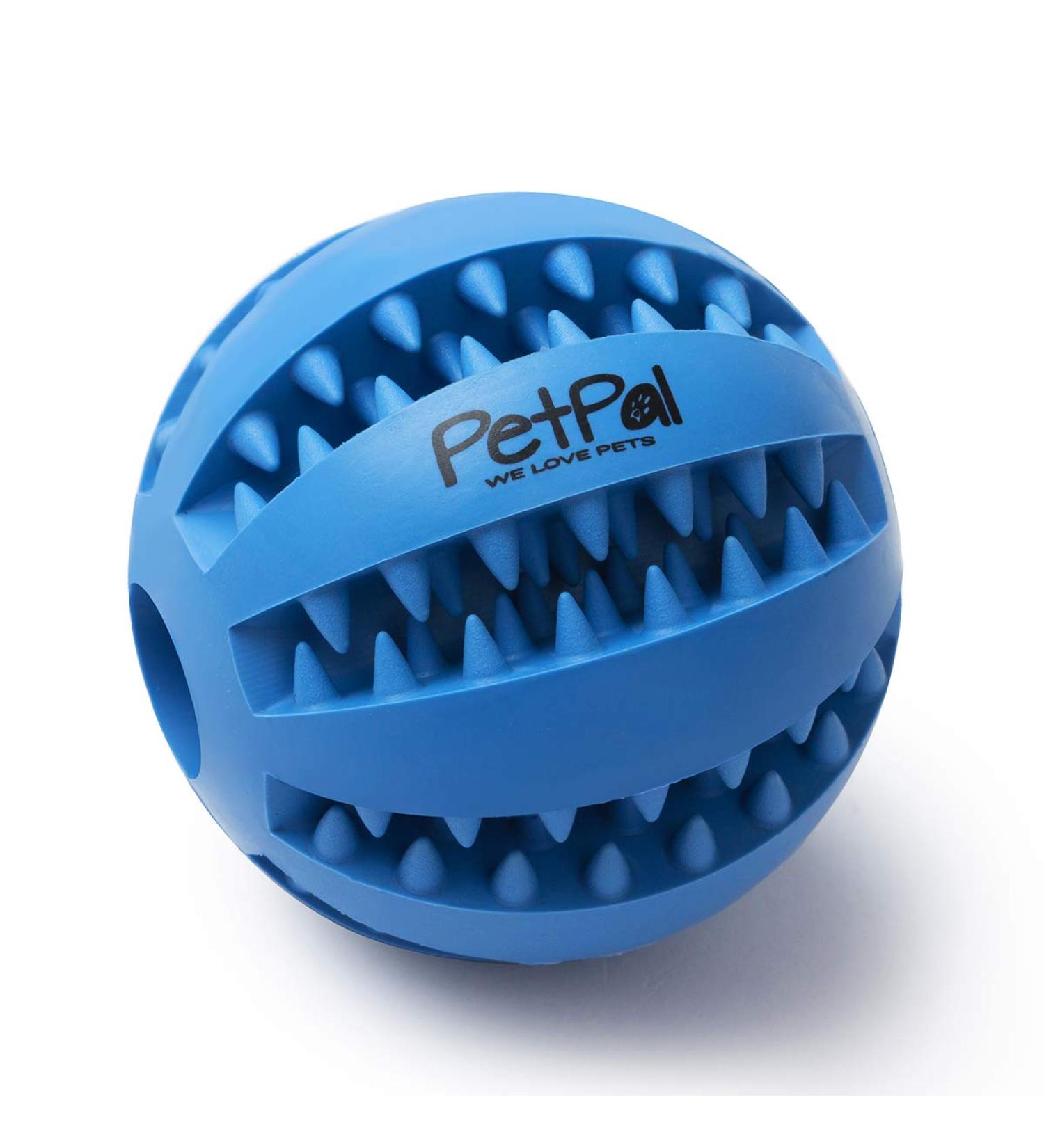 Petp l Dog Ball with Dental Care Knobs | Natural Rubber 7cm | Durable Dog Game Ball for All Breeds | Perfect for Treats & Chewing - Buy Online on GoSupps.com
