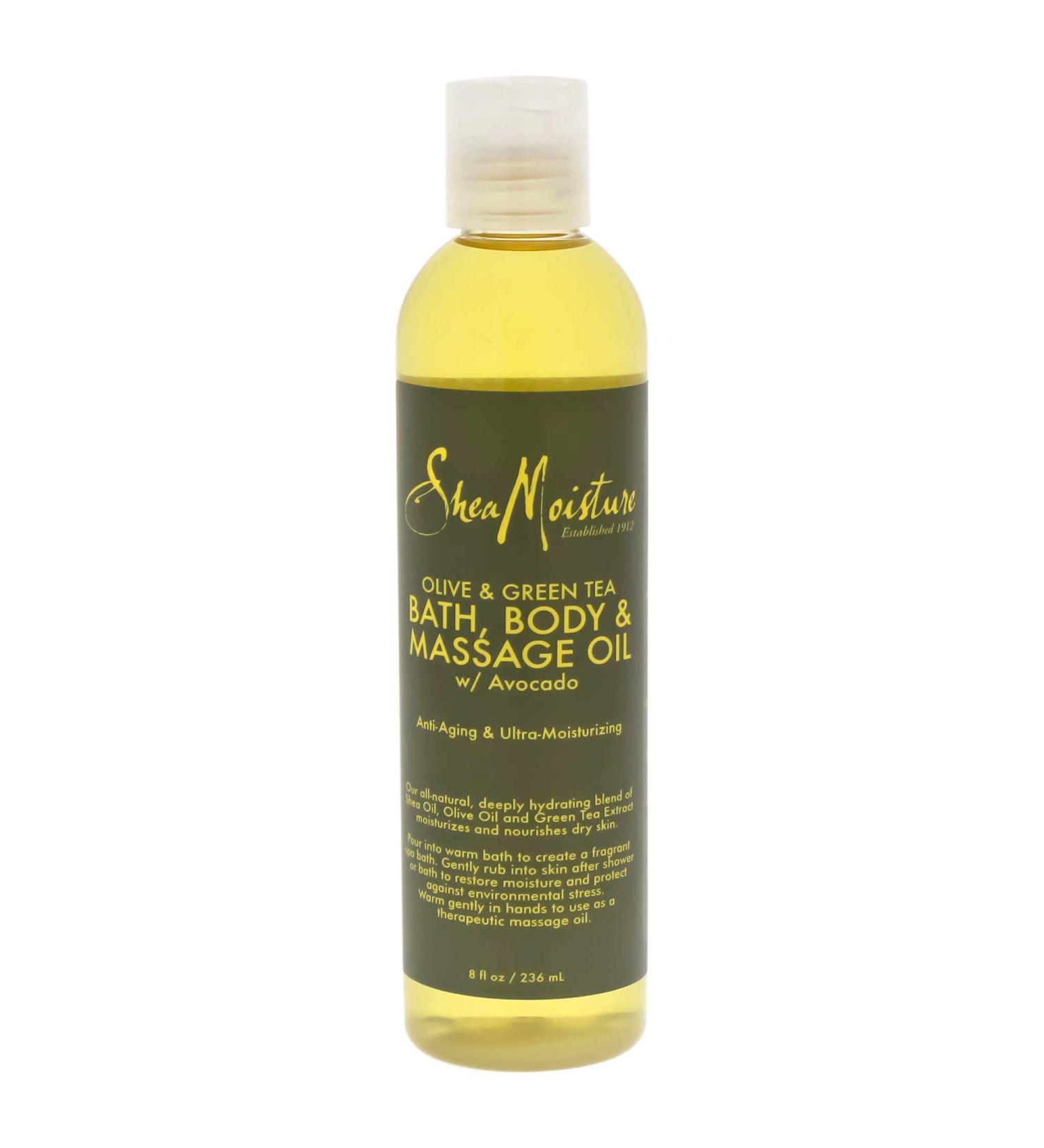 SheaMoisture Olive/Green Tea Bath Body & Massage Oil - 8oz - Buy Online on GoSupps.com