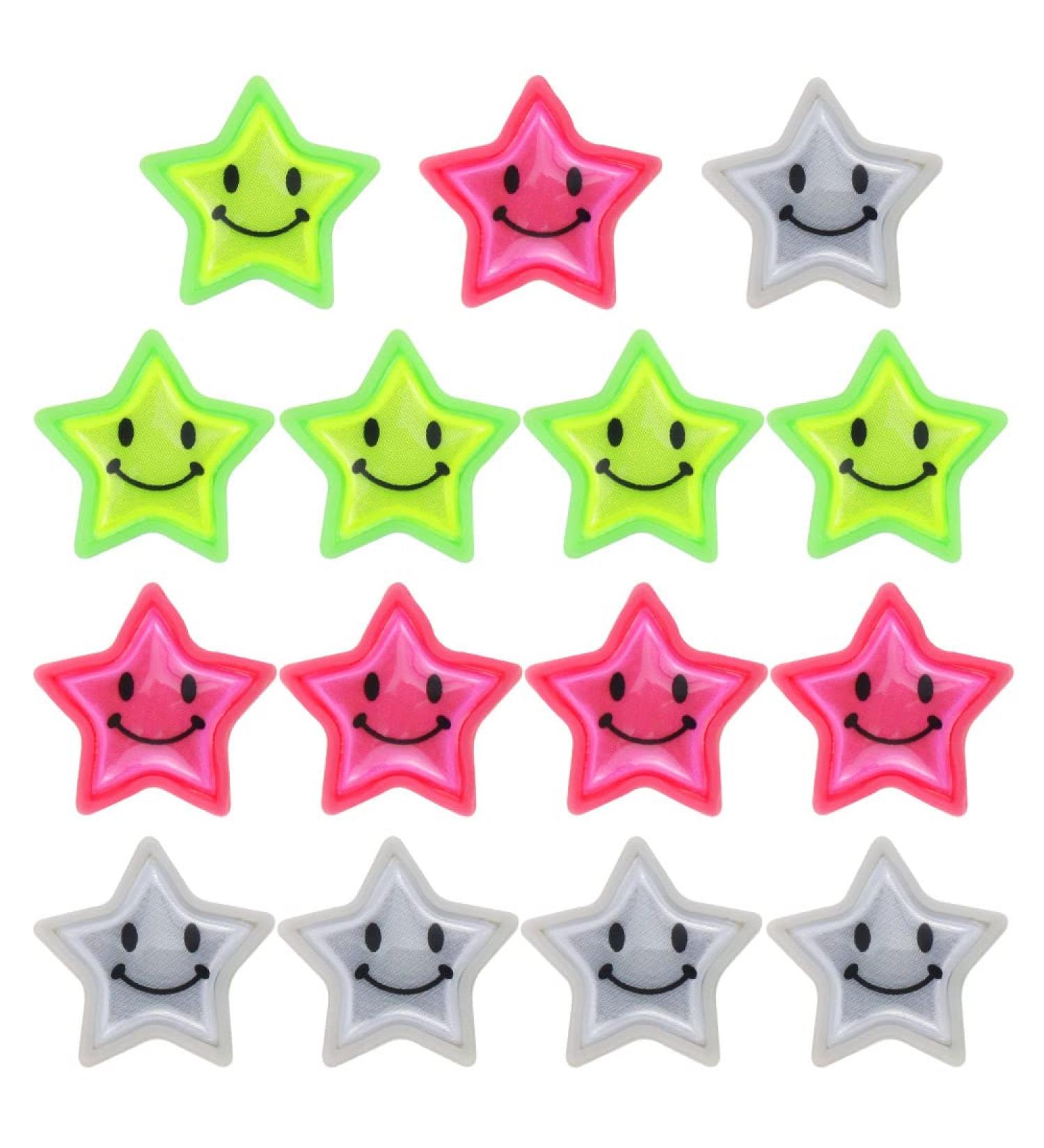 Uyuyong 15-Piece Colorful Reflective Bike Spokes Set | Clicker Spokes & Star Reflectors for Kids | Night Bike Safety & Decoration Accessories - Buy Online on GoSupps.com