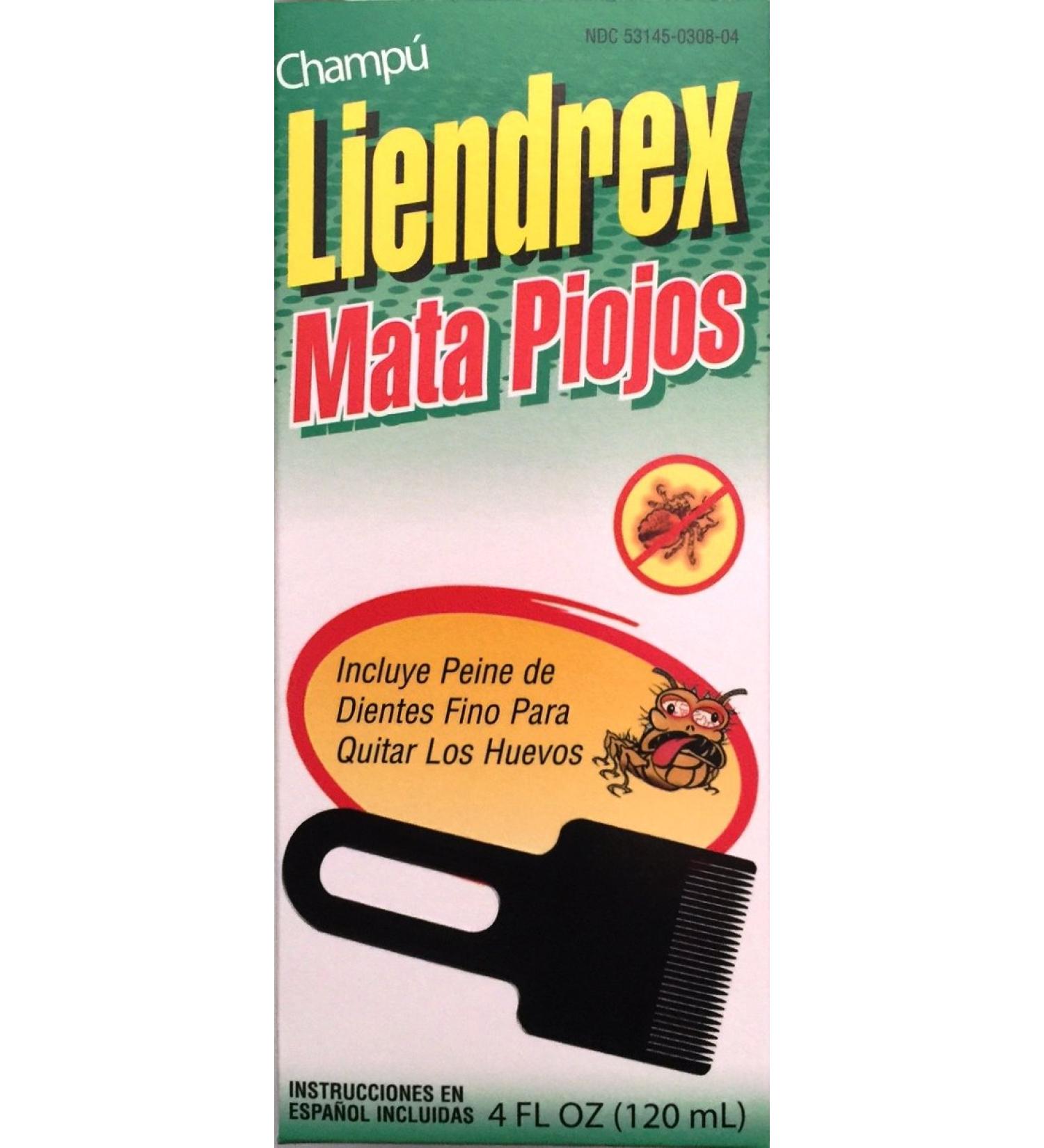 Liendrex Lice Shampoo 4 oz - Kills Lice - Mata Piojos - Champu - Buy Online on GoSupps.com