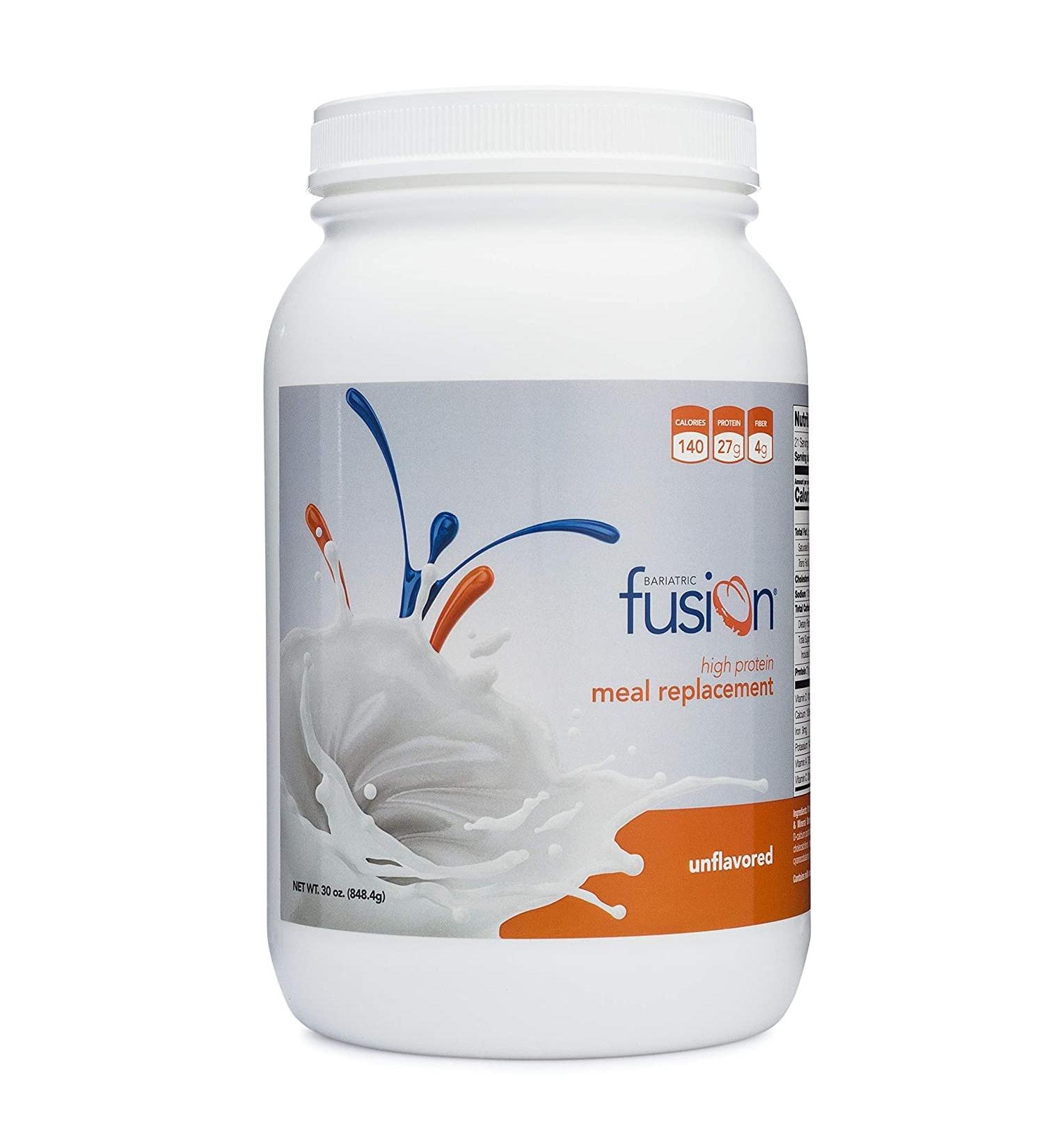 Bariatric Fusion Unflavored 27g Protein Meal Replacement Powder - 21 Servings for Gastric Bypass & Sleeve Gastrectomy Patients - Gluten, Aspartame, and Sugar-Free - Buy Online on GoSupps.com