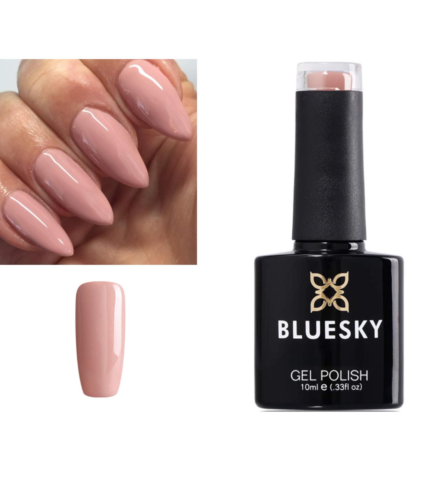 Bluesky GEL NAIL POLISH LATTE NUDE PINK Nail CS27 UV LED Soak Off 10ml (Requires Drying under UV/LED Lamp) Nude Pink 10 ml (Pack of 1) - Buy Online on GoSupps.com