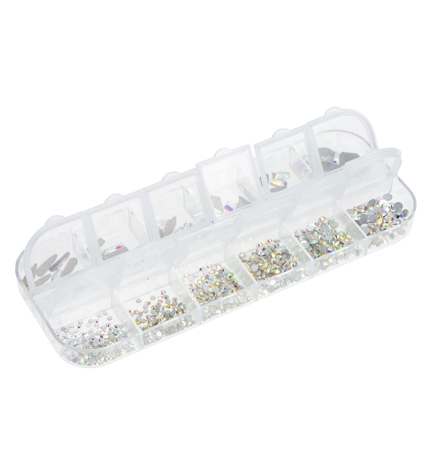 Beavorty 1 Box Nail Drill gems for Crafts Nail Art Accessories Craft Tweezers Manicure Charm Nail Jewels Glitter Rhinestone Nails gem Adhesive Nail Crystals Flash Glass Paste Drill - Buy Online on GoSupps.com