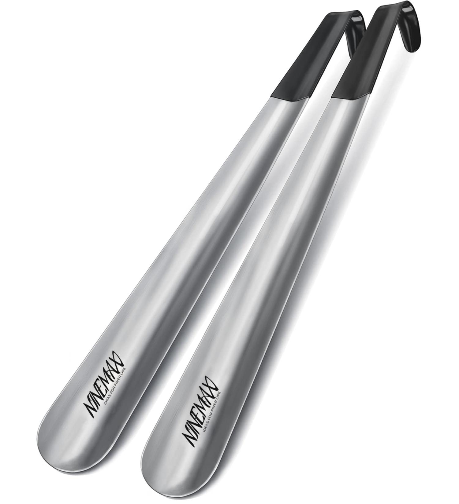 NINEMAX Long Handle Metal Shoe Horn 16.5 for Seniors, Men & Women (Pack of 2) - Buy Online on GoSupps.com