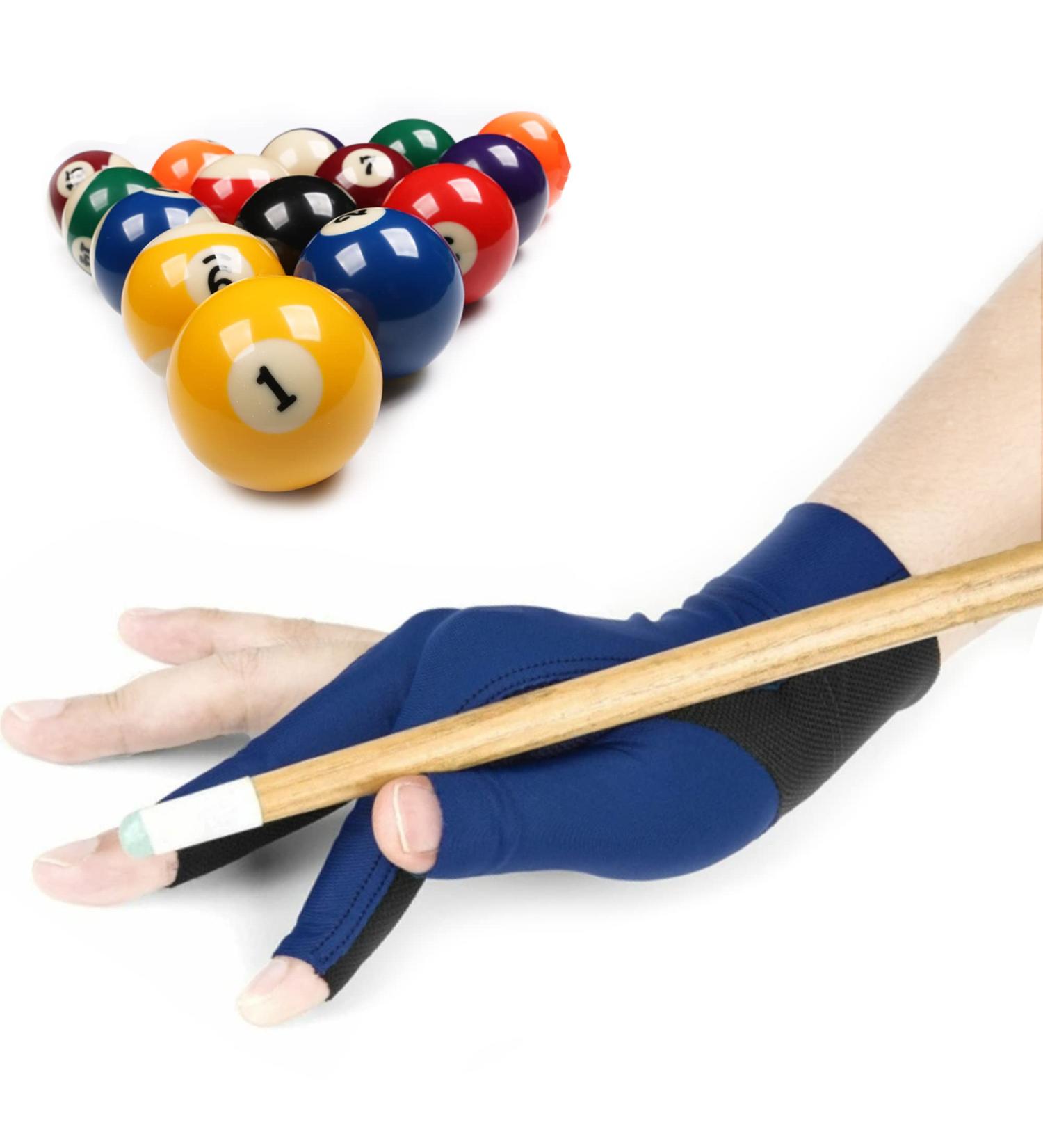 Buy 3 Fingers Billiard Gloves - Right Hand Snooker & Cue Gloves for Ultimate Control | Dark Blue - Buy Online on GoSupps.com