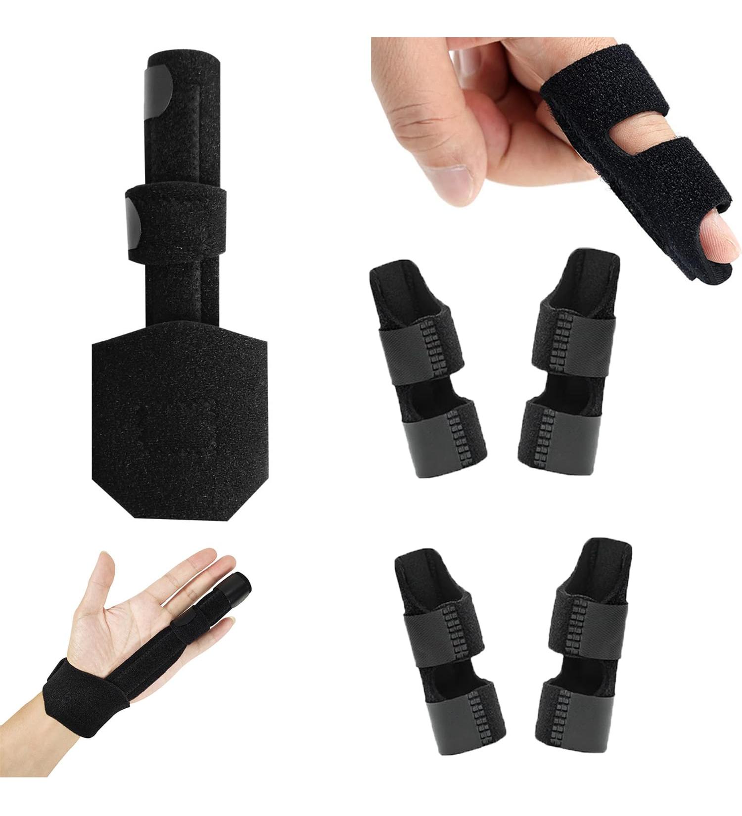 Lqucwepp 5PCS Trigger Finger Splints Adjustable Finger Brace Straightener Hand for Broken Finger Arthritis Sprains Pain Relief Tendonitis Post Operative Finger Brace Stabilizer - Buy Online on GoSupps.com