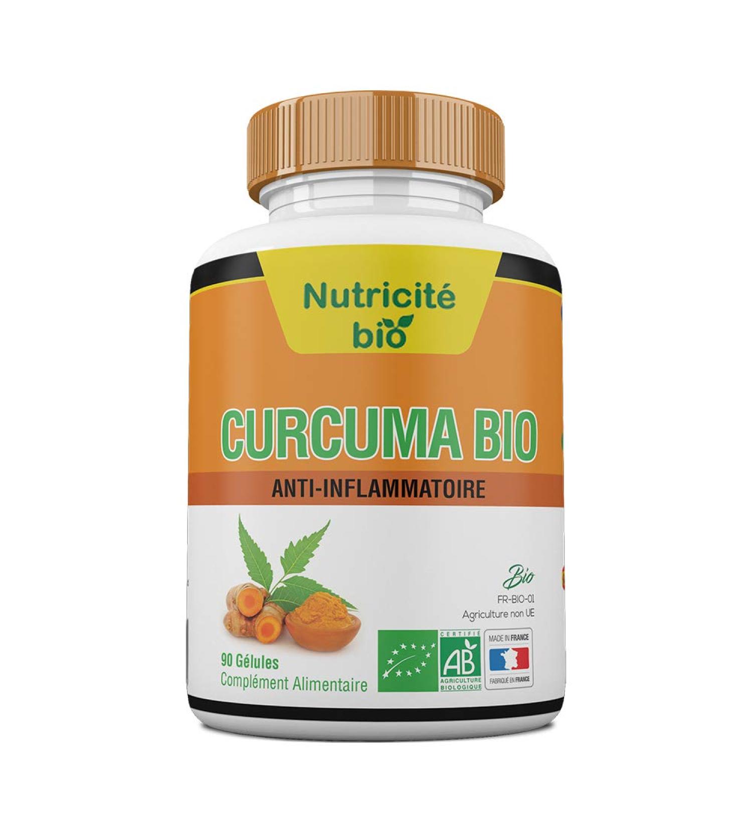 Organic Turmeric 90 Vegetable Capsules - Natural Anti-Inflammatory - No Additives - Immediate Effects - Turmeric Longa Roots to Relieve Inflammation and Calm Joint Pain - Buy Online on GoSupps.com