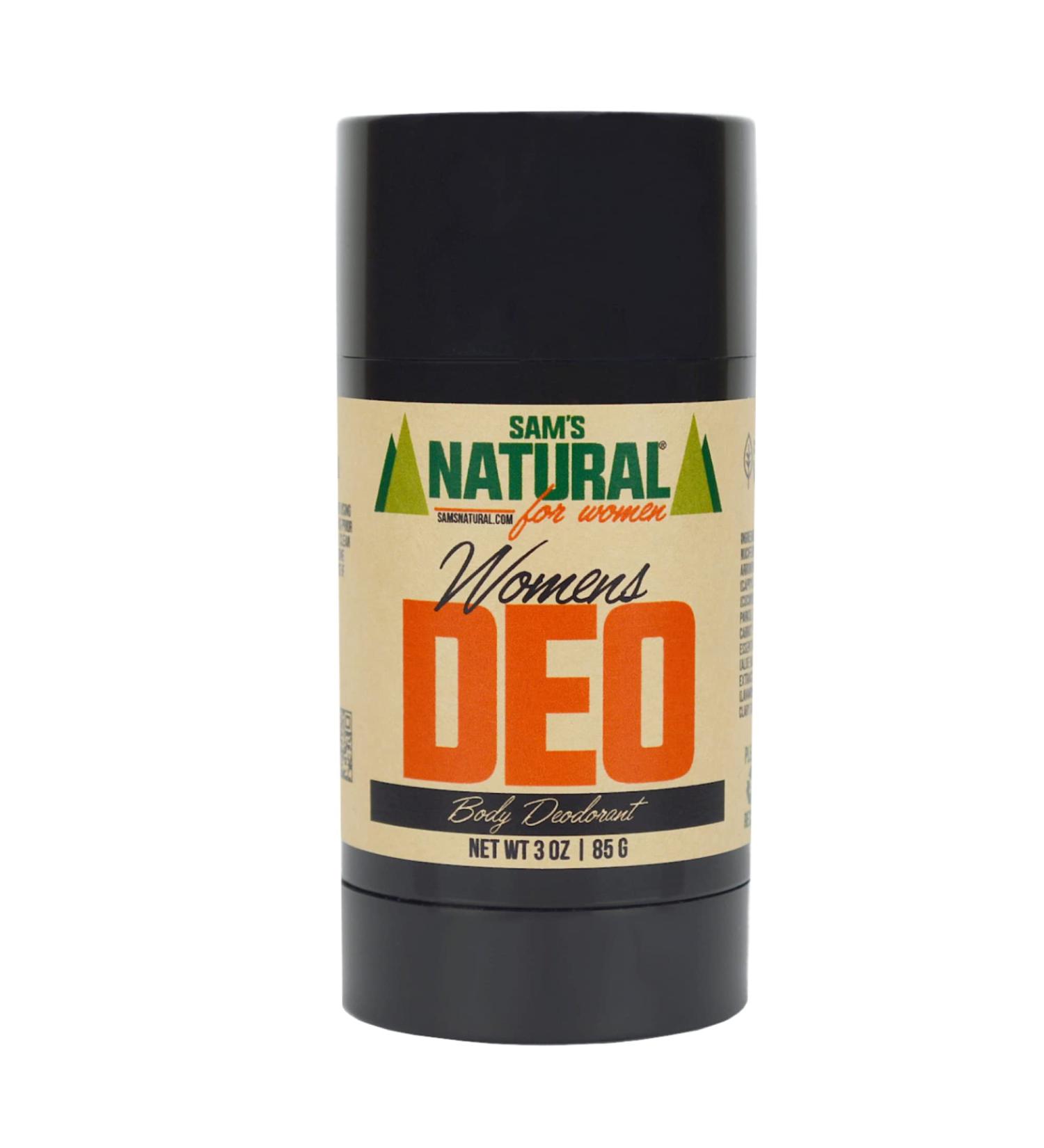 Sam s Natural Deodorant - Women's - Holiday Gifts - Stocking Stuffers - Aluminum Free DEO - No phthalates parabens sulfates or dyes - Women Unisex - Vegan Cruelty Free - 3 oz - Buy Online on GoSupps.com