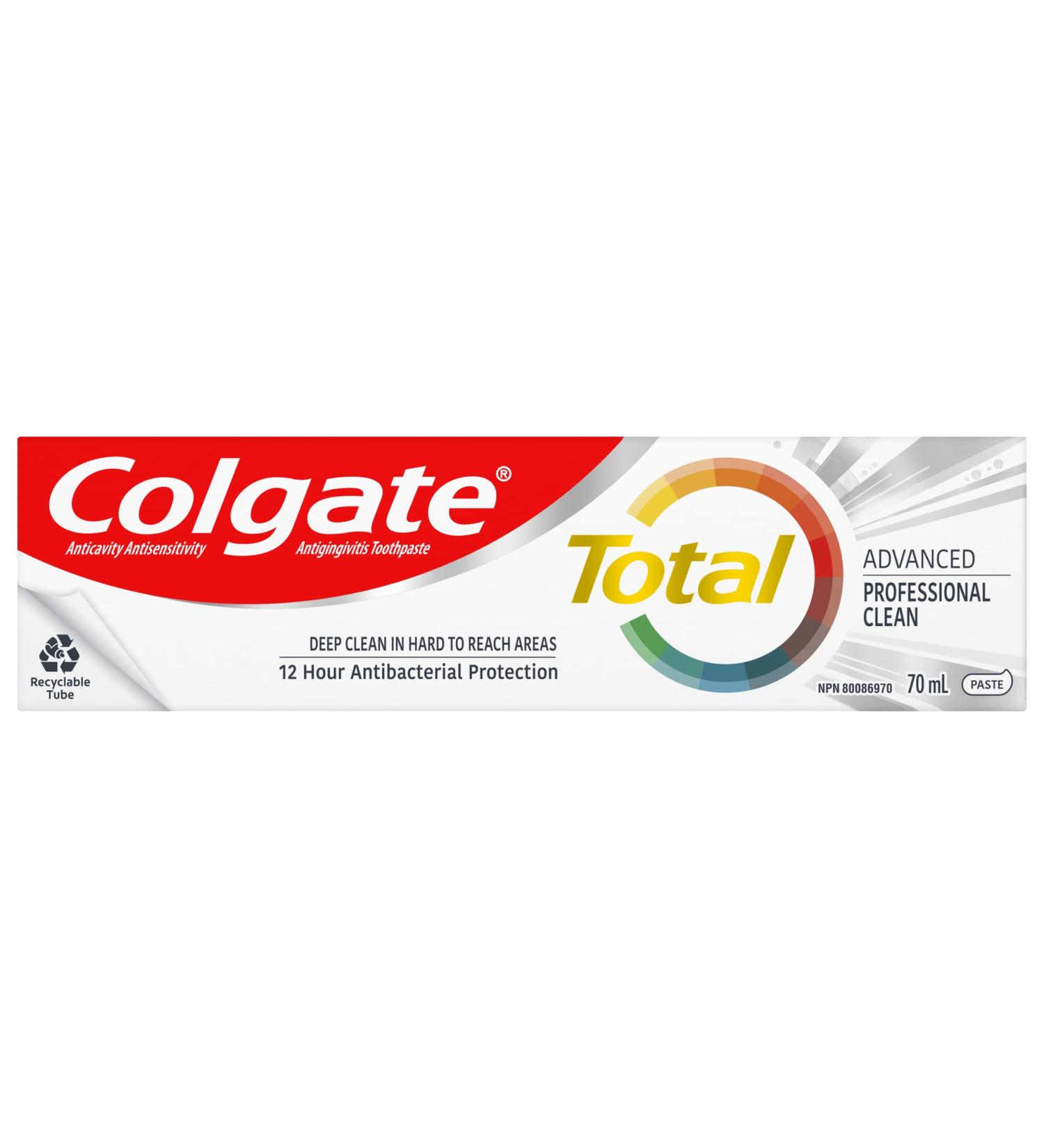 Colgate Total Advanced Professional Clean Toothpaste Multi-Benefit Teeth Whitening Toothpaste That Deep Cleans In Hard To Reach Areas 70 mL 70 ml (Pack of 1) Professional Clean - Buy Online on GoSupps.com