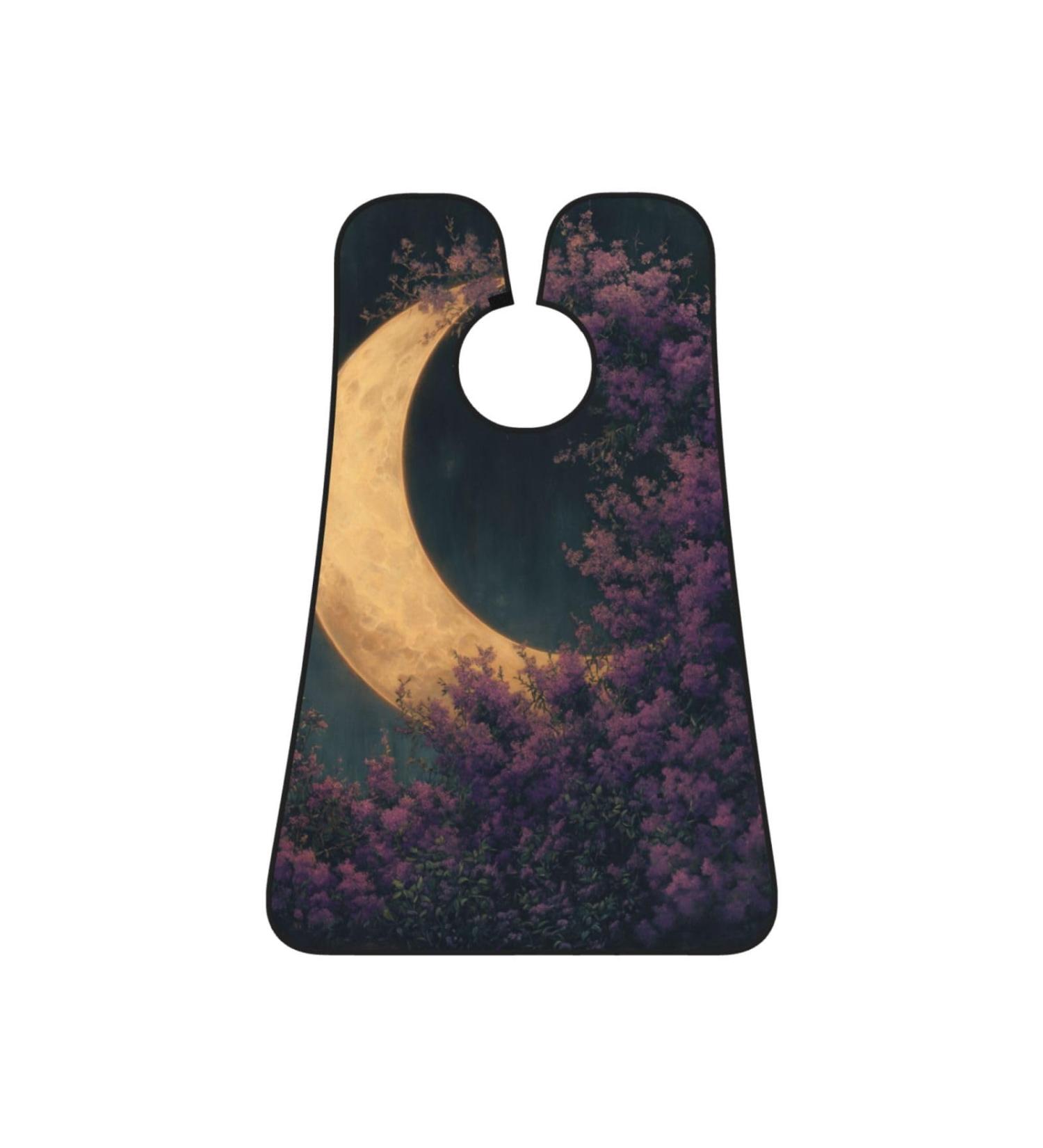 Moon Pattern Beard Bib Apron - Non-Stick Hair Catcher for Men | Perfect Shaving Gift | One Size Black - Buy Online on GoSupps.com