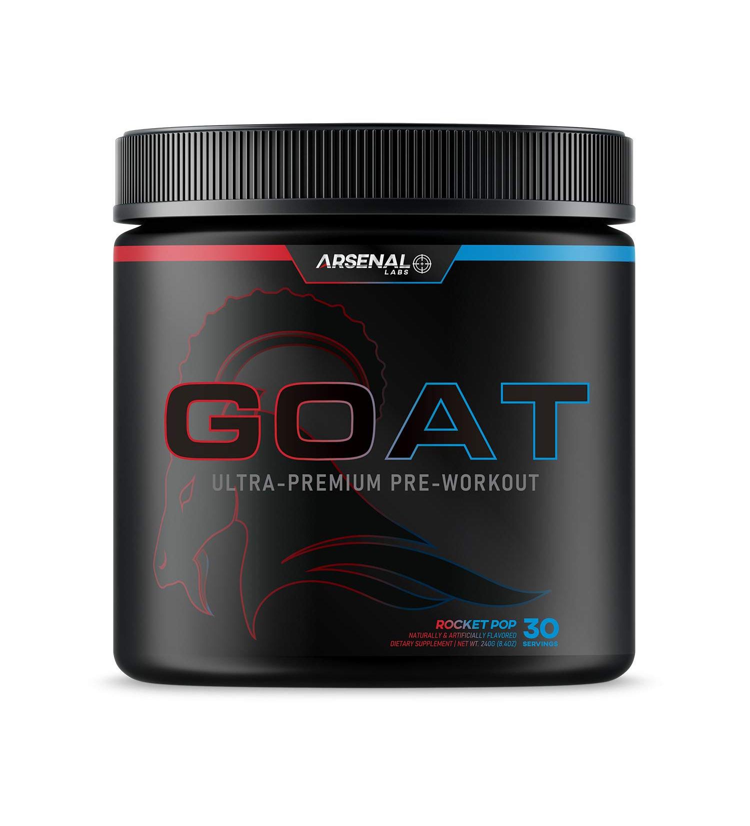 G.O.A.T. Ultra-Premium Pre-Workout - Rocket Pop Flavor | Boost Pump, Energy & Endurance | Award-Winning Taste | 30 Servings - Buy Online on GoSupps.com
