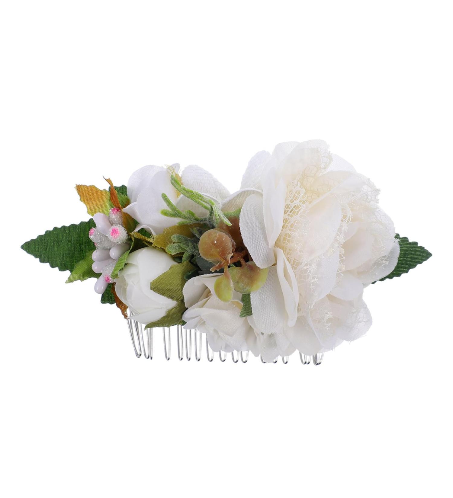 TOVINANNA Bridal Hair Accessories Wedding Bride Hair Comb Tuck Comb Women Headdress Wedding Hair Comb Women Hair Comb Hair Decoration Hair Comb for Bride Flower Shape Hair Decor - Buy Online on GoSupps.com