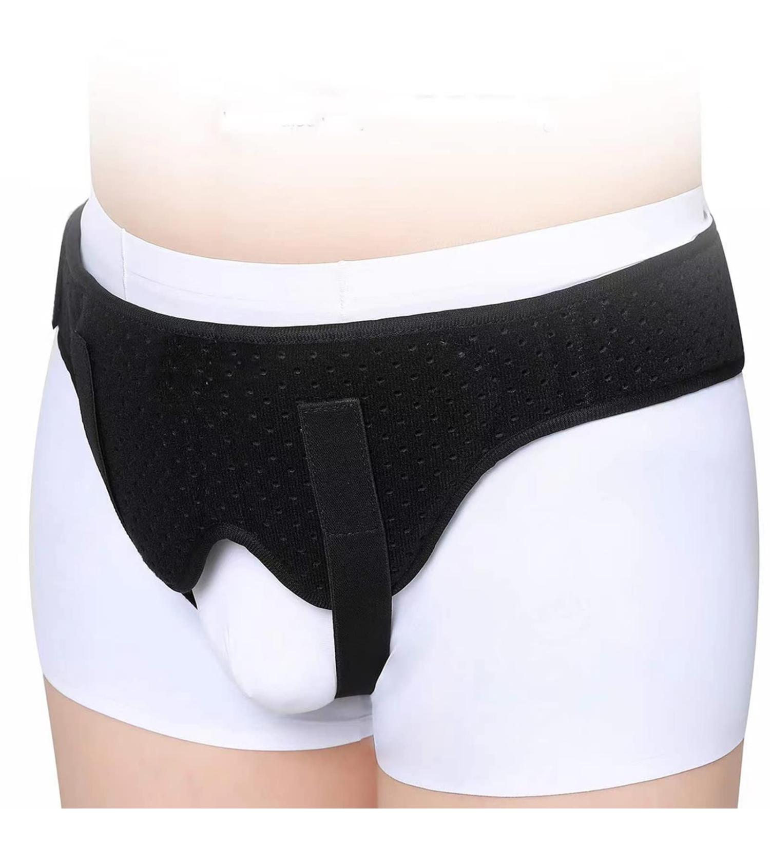 Buy Bentbruch Hernia Support Belt for Men - Adjustable Compression Waistband Pain Relief Aid XL Black - Buy Online on GoSupps.com