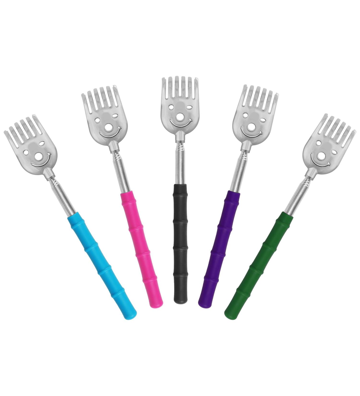 Sinloon 5-Pack Telescopic Back Scratcher - Portable Stainless Steel Back Massage Device with Rubber Tips - Perfect for Instant Relief - Buy Online on GoSupps.com