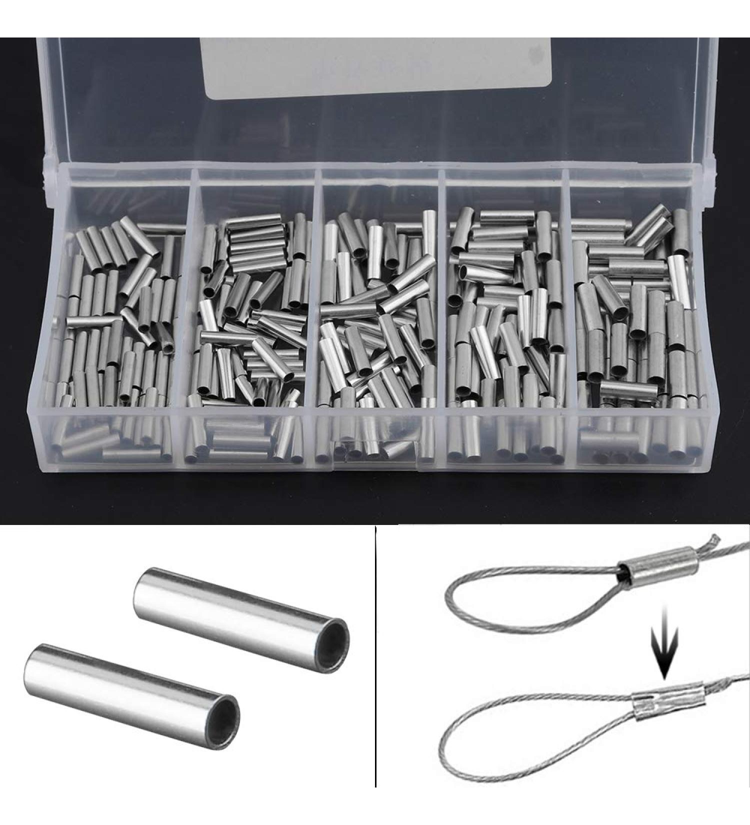 OriGlam 250pcs Copper Barrel Crimp Sleeves Kit for Fishing Line Rigging and Wire Rope - Tackle Connector Kit - Buy Online on GoSupps.com