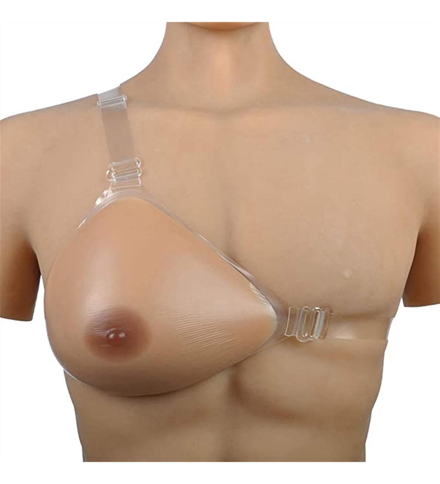 Knobco One-Strap Silicone Breast Prosthesis for Mastectomy - Adjustable Right/Left Side Breast Forms - Size L (Brown) - Buy Online on GoSupps.com
