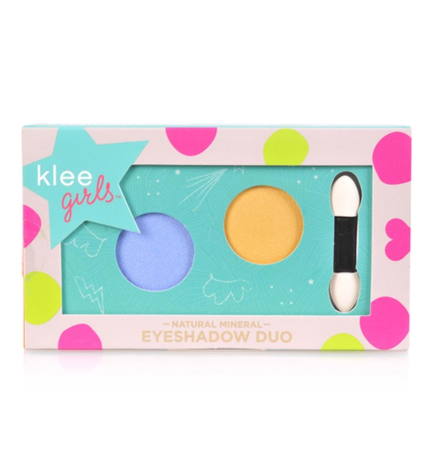 Luna Star Naturals Klee Girls Eyeshadow Duo  Niagara Blaze Nantucket Glint Periwinkle/Gold  1.3 Ounce