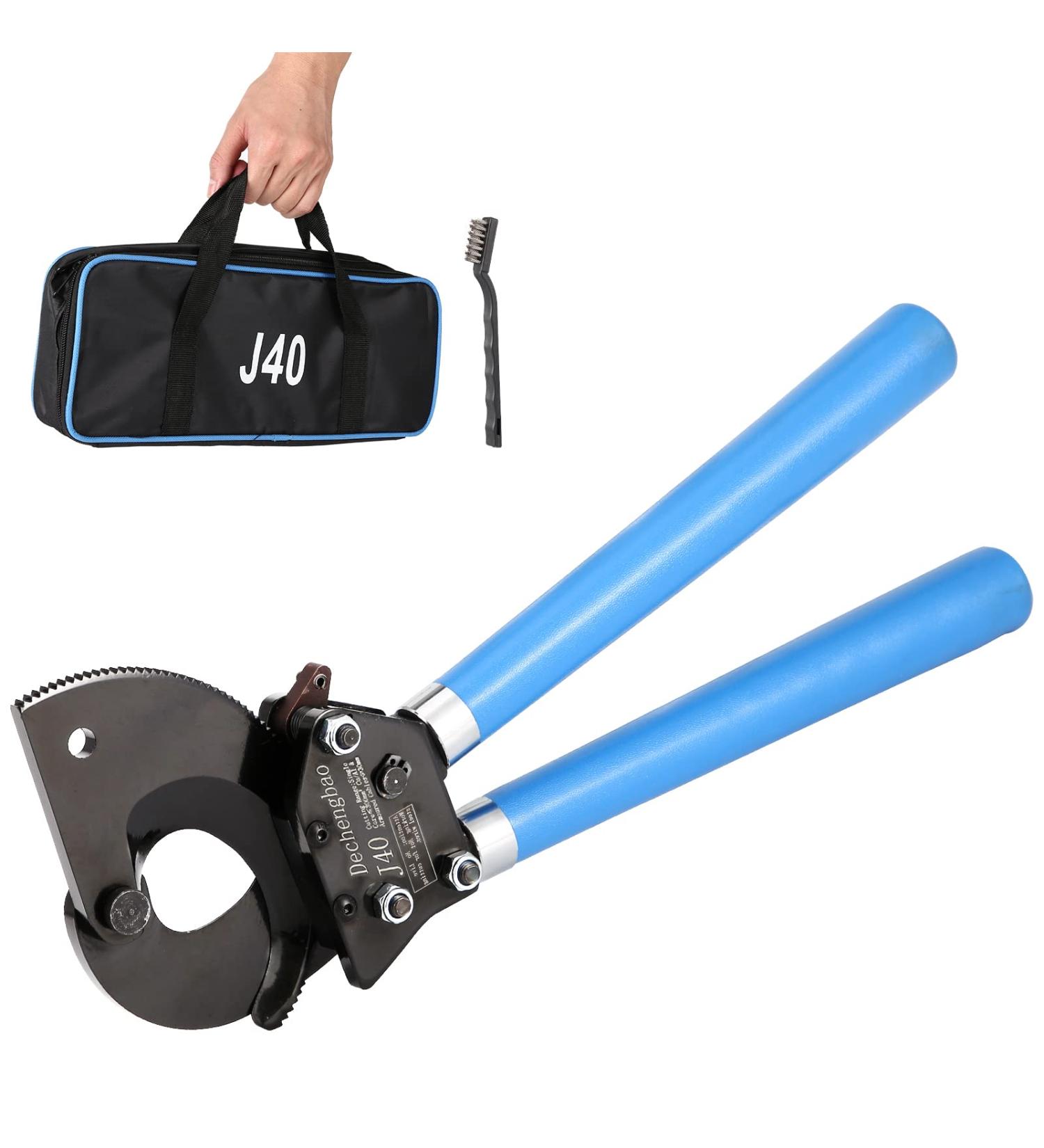 Dechengbao J40 Heavy Duty Ratchet Cable Cutter for Aluminum and Copper Cables up to 400mm - Buy Online on GoSupps.com